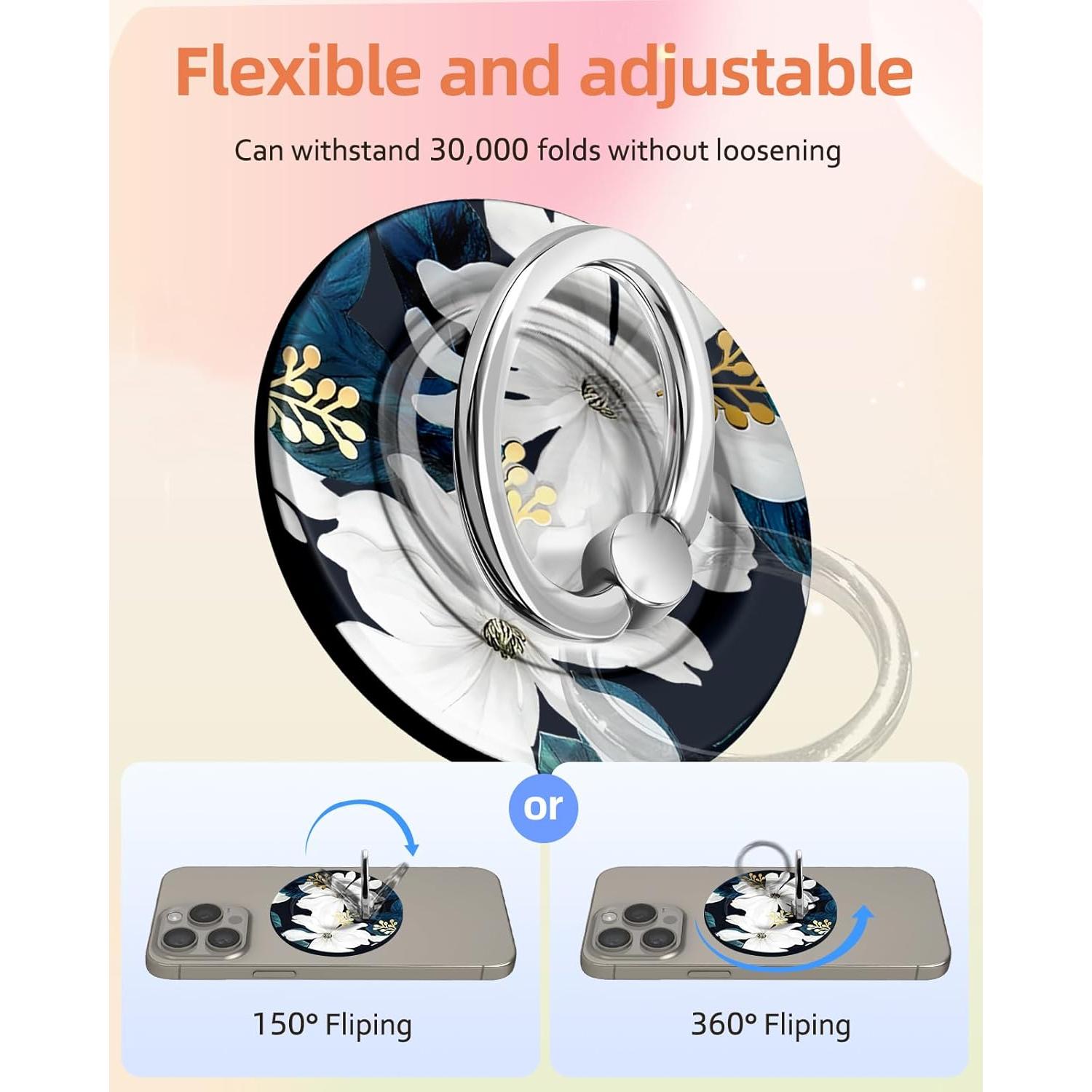 Soporte Magnético para Teléfono Lotadilo Flor Blanca MagSafe