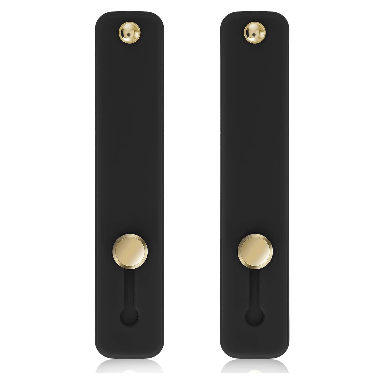 Soporte de Dedo para Teléfono WLLHYF - 2 Piezas Silicona Negra