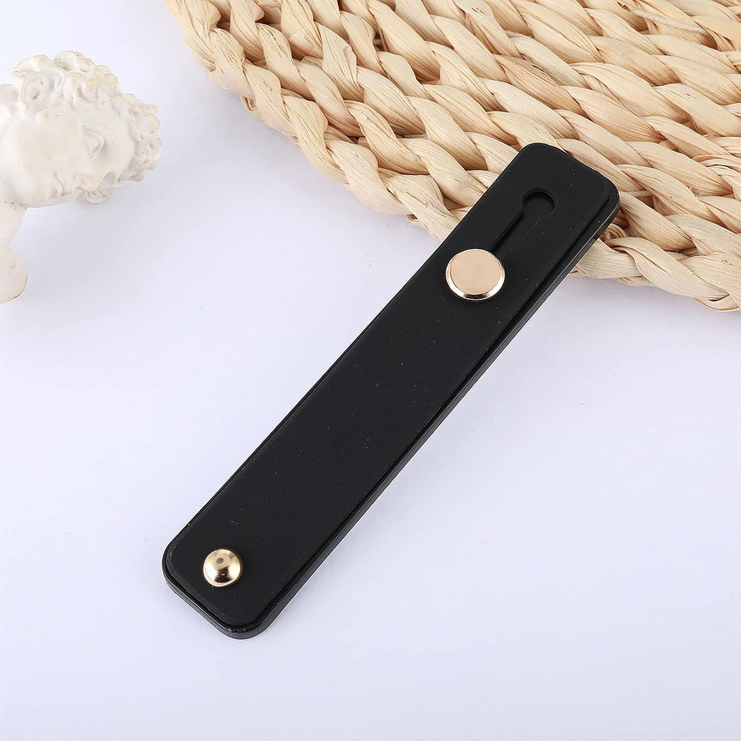 Soporte de Dedo para Teléfono WLLHYF - 2 Piezas Silicona Negra