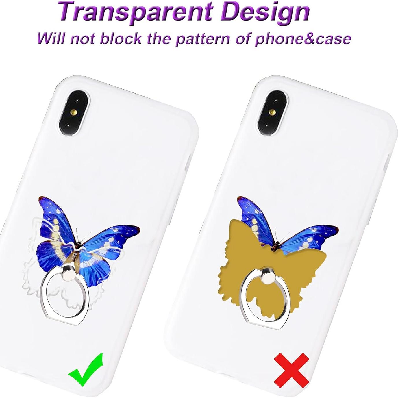 Soporte de Anillo para Teléfono Móvil TACOMEGE Mariposa 3.81cm