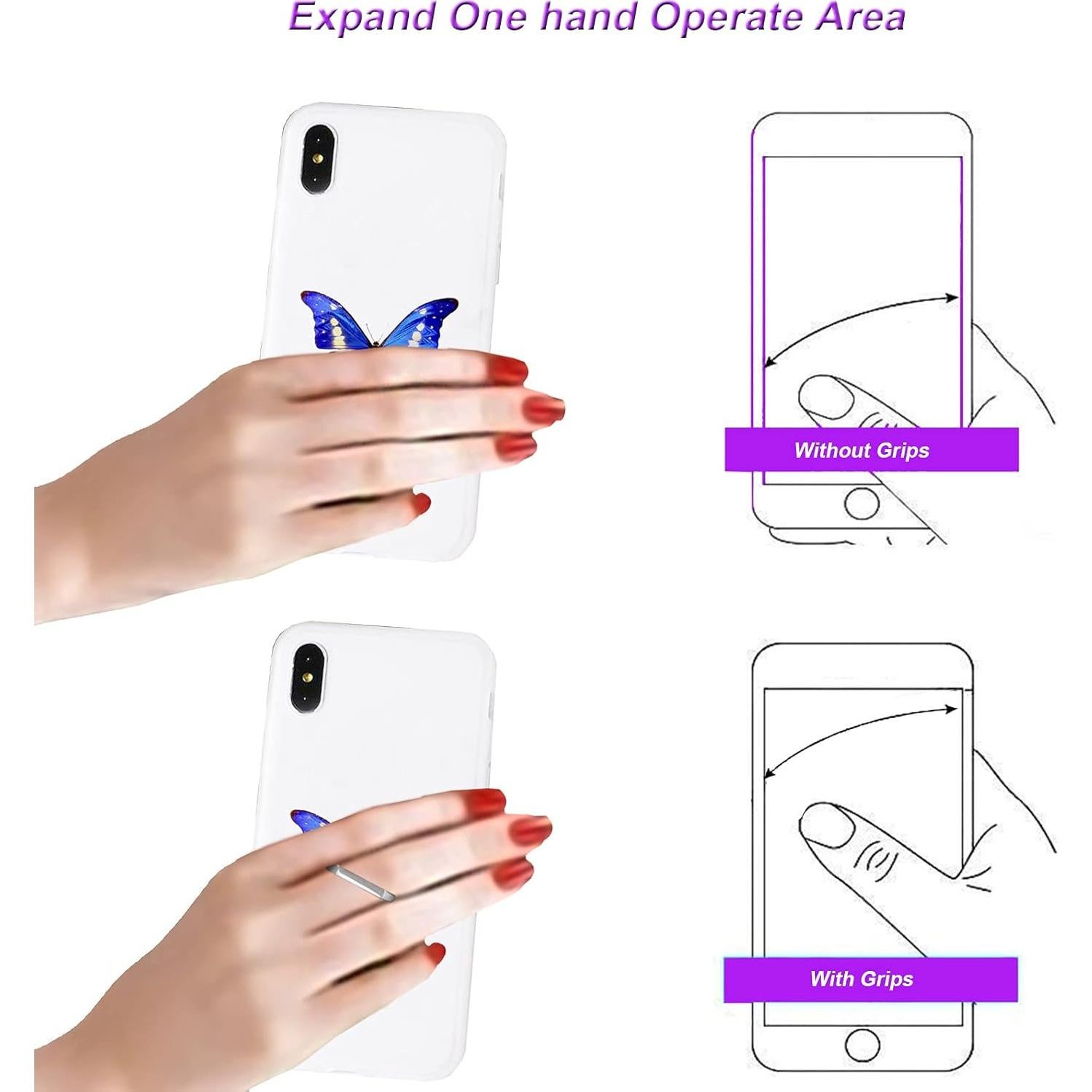 Soporte de Anillo para Teléfono Móvil TACOMEGE Mariposa 3.81cm