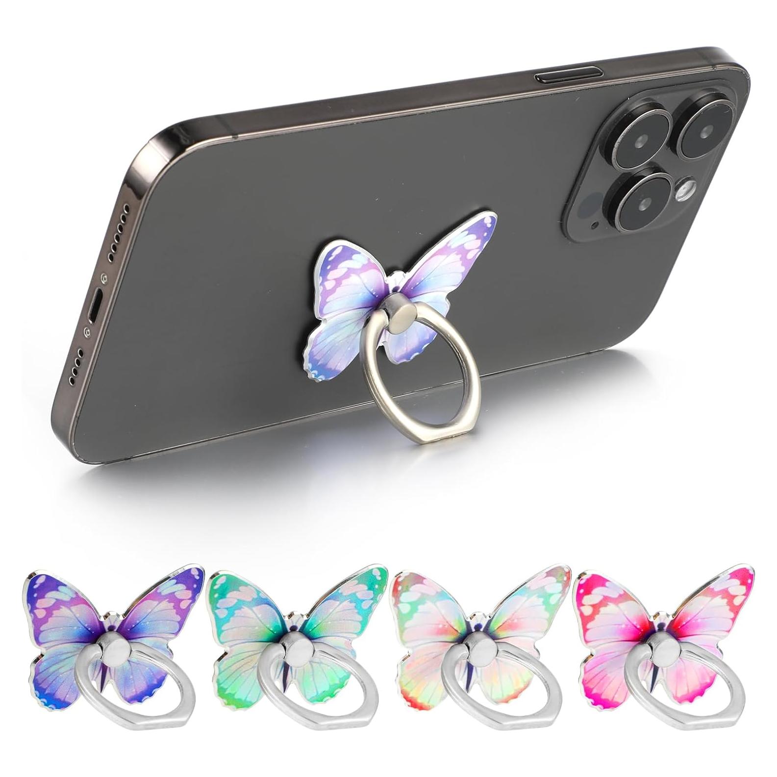 Soporte de Anillo para Teléfono Mariposa Ymapinc 4 Pcs 360°