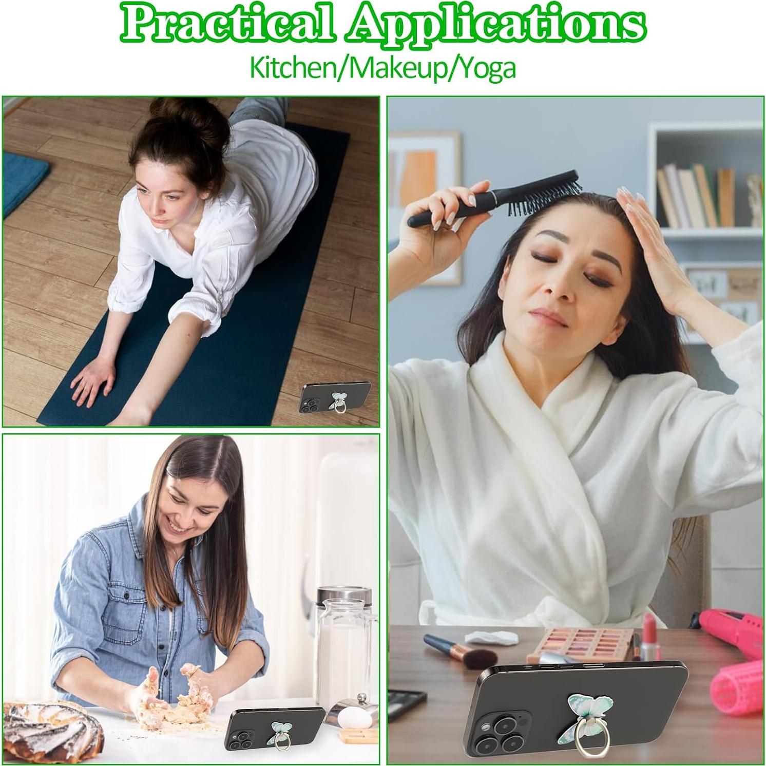 Soporte de Anillo para Teléfono Mariposa Ymapinc 4 Pcs 360°