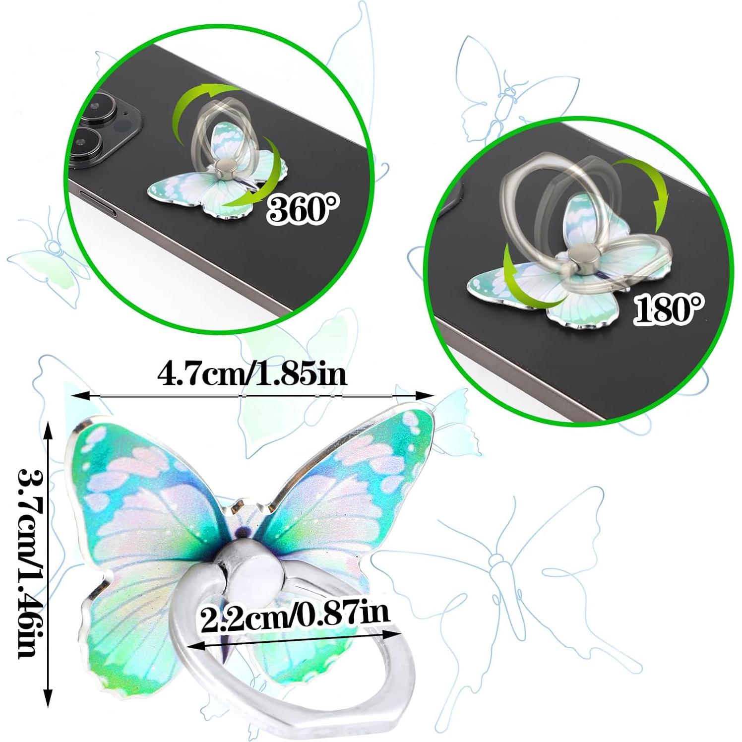 Soporte de Anillo para Teléfono Mariposa Ymapinc 4 Pcs 360°