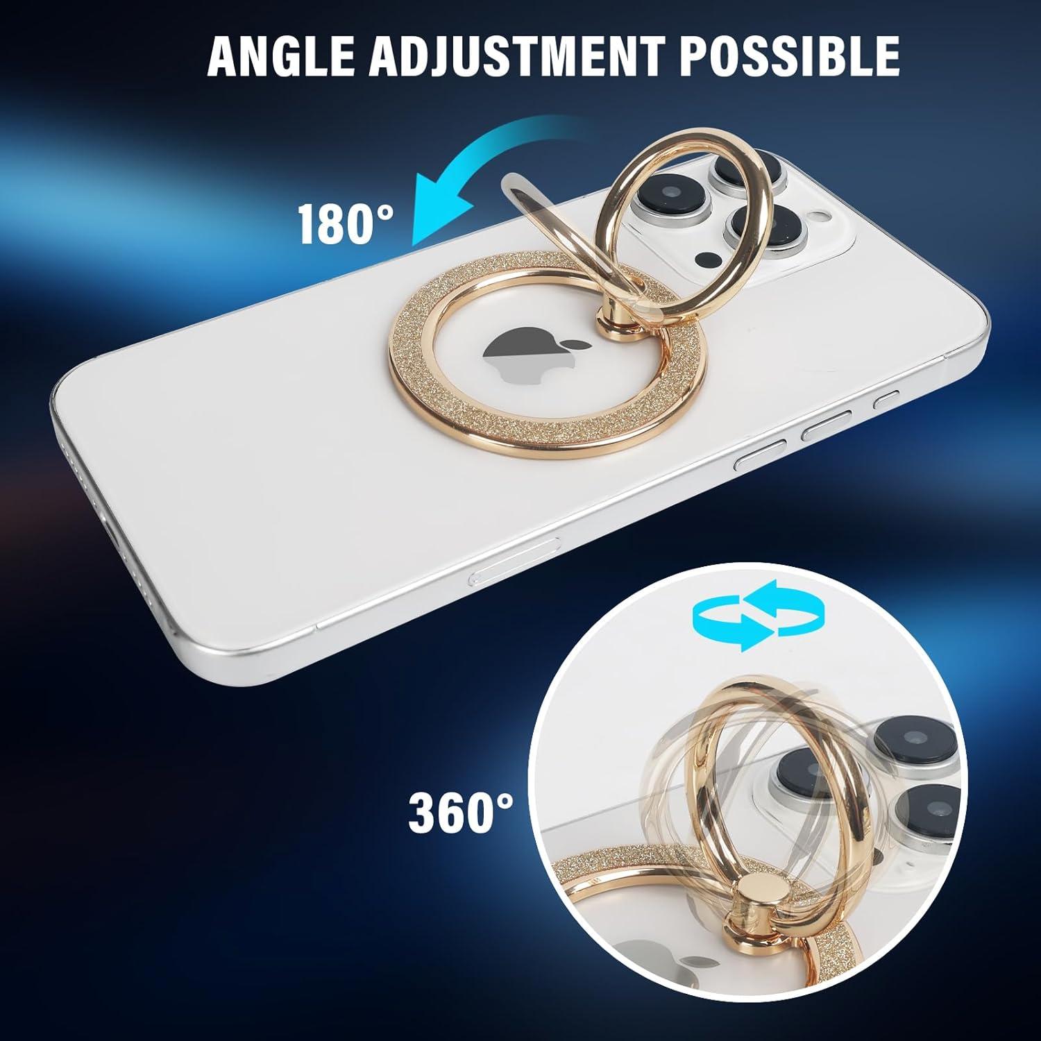 Soporte de Anillo Magnético Guppy Oro para Teléfono MagSafe