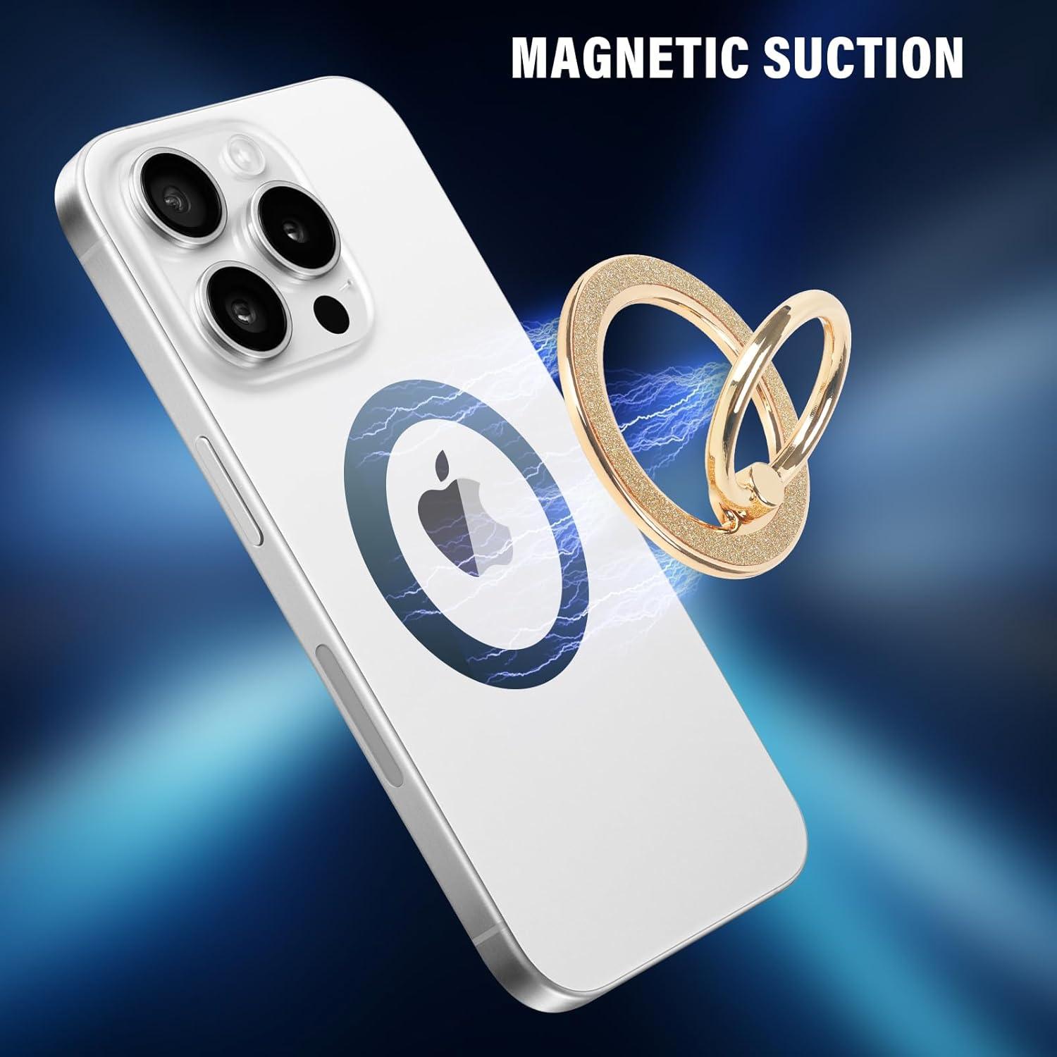 Soporte de Anillo Magnético Guppy Oro para Teléfono MagSafe