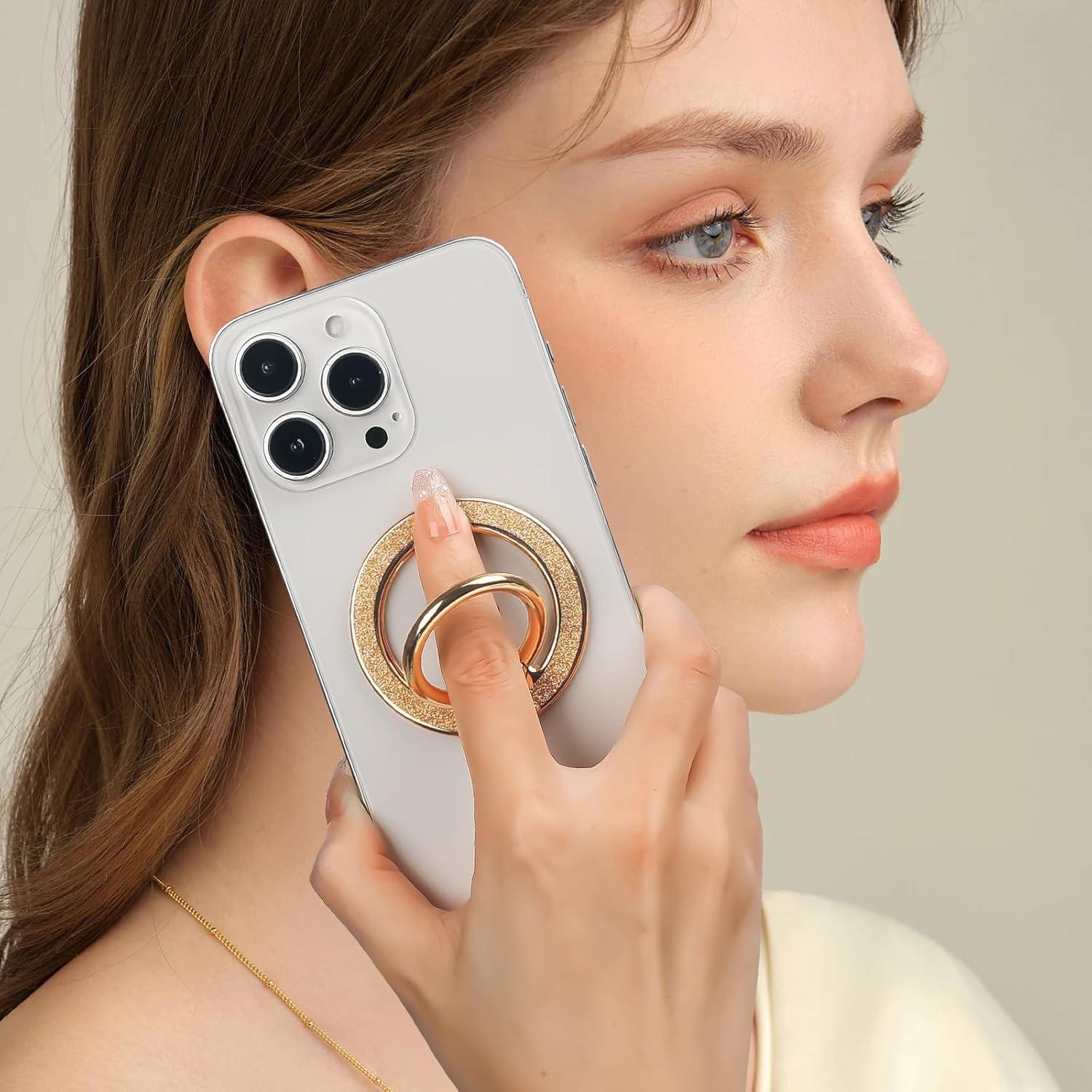 Soporte de Anillo Magnético Guppy Oro para Teléfono MagSafe