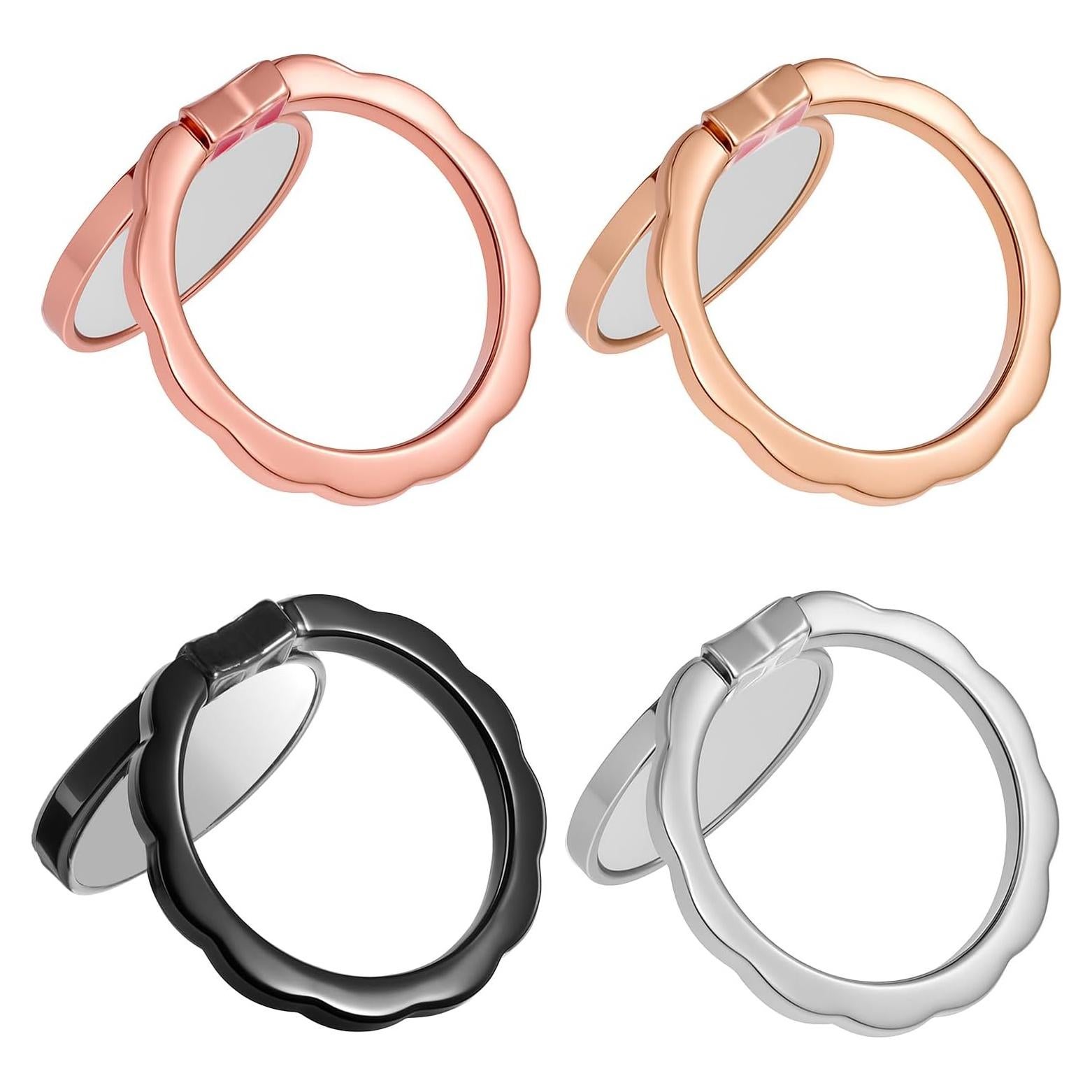 Soporte de agarre para teléfono celular Aiyorse 4 piezas con espejo