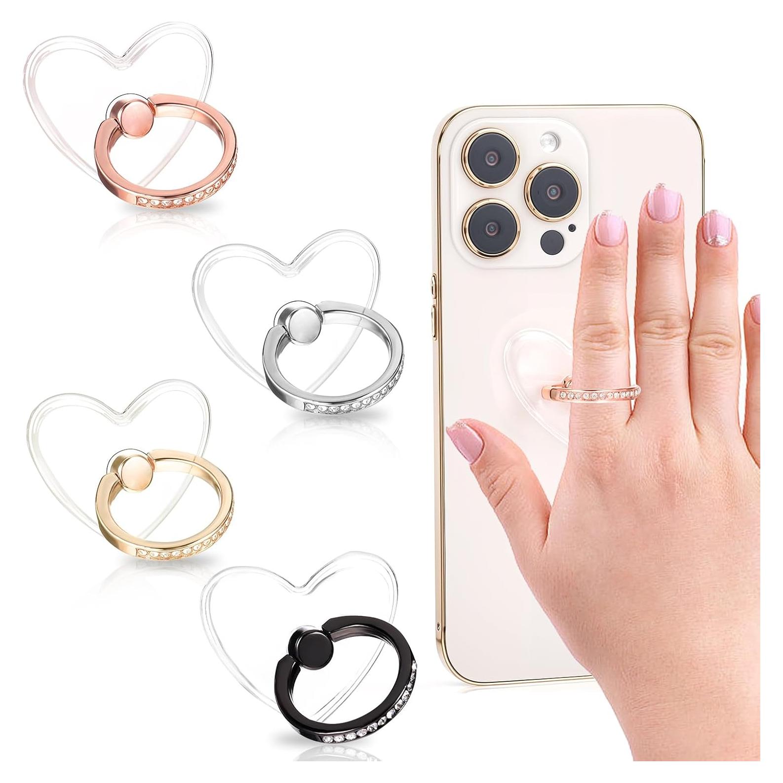 Paquete de 4 Soportes de Anillo para Teléfono Nogeqi Ajustables