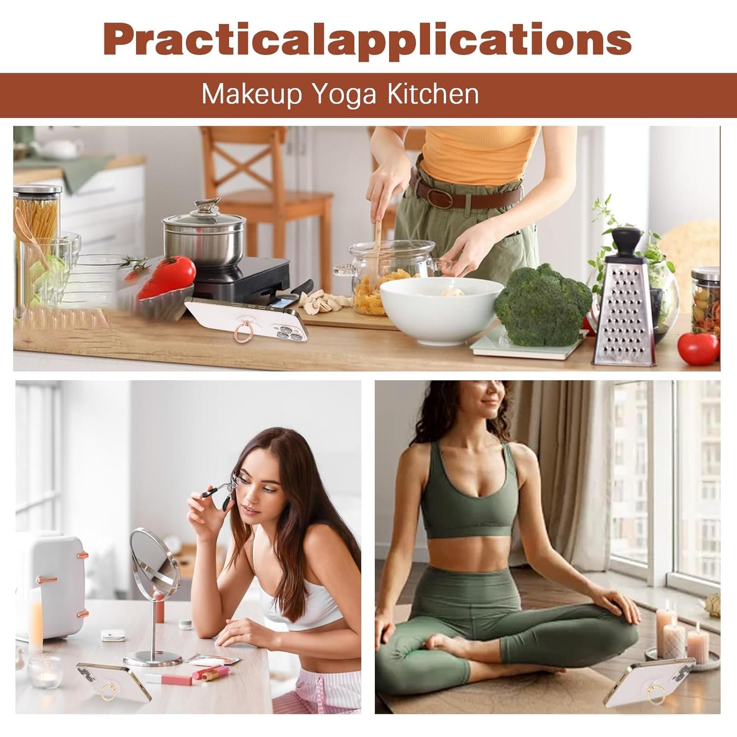 Paquete de 4 Soportes de Anillo para Teléfono Nogeqi Ajustables