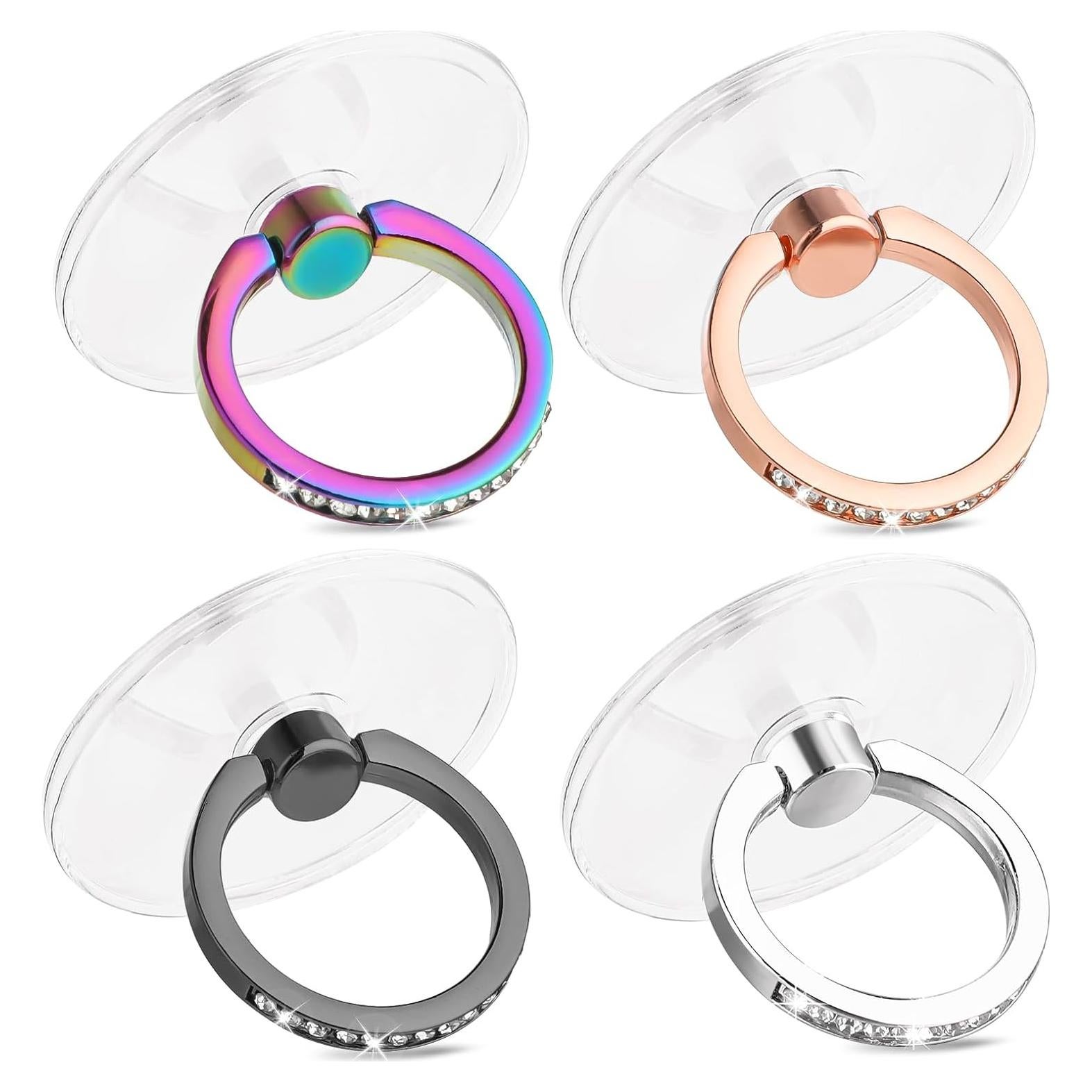 Soporte de Anillo para Teléfono Ymapinc - 4 Piezas, Rotación 360°