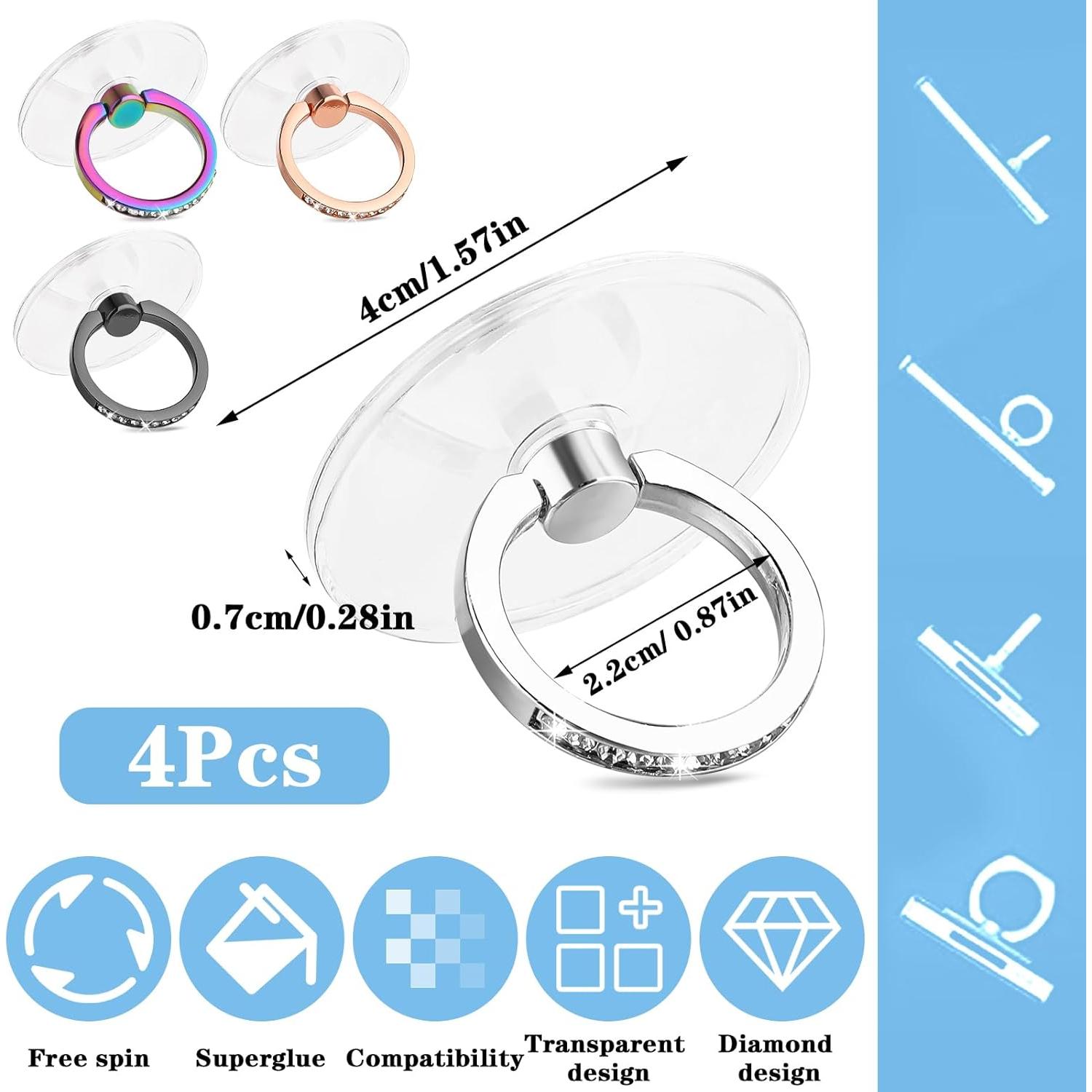 Soporte de Anillo para Teléfono Ymapinc - 4 Piezas, Rotación 360°