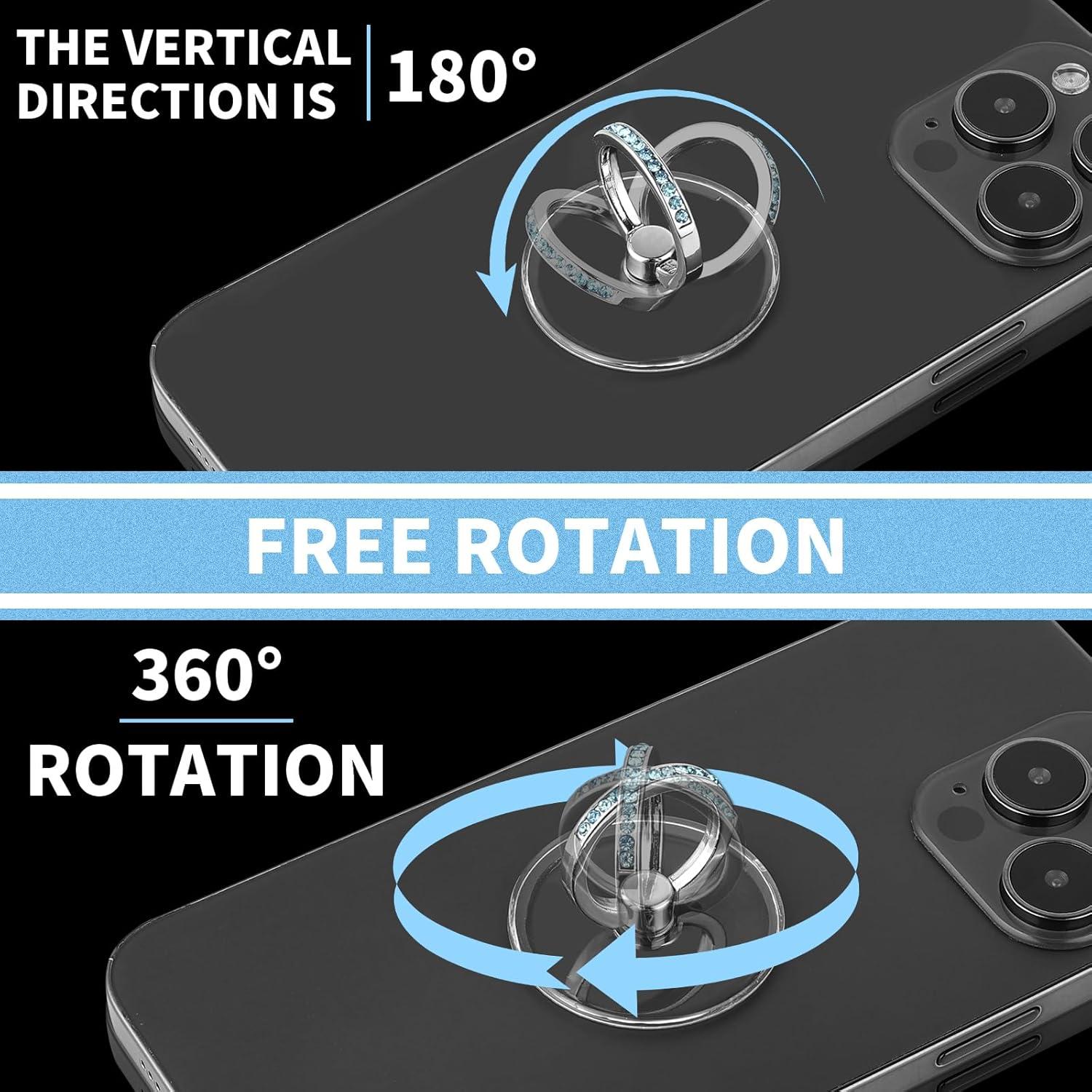 Soporte de Anillo para Teléfono Ymapinc - 4 Piezas, Rotación 360°