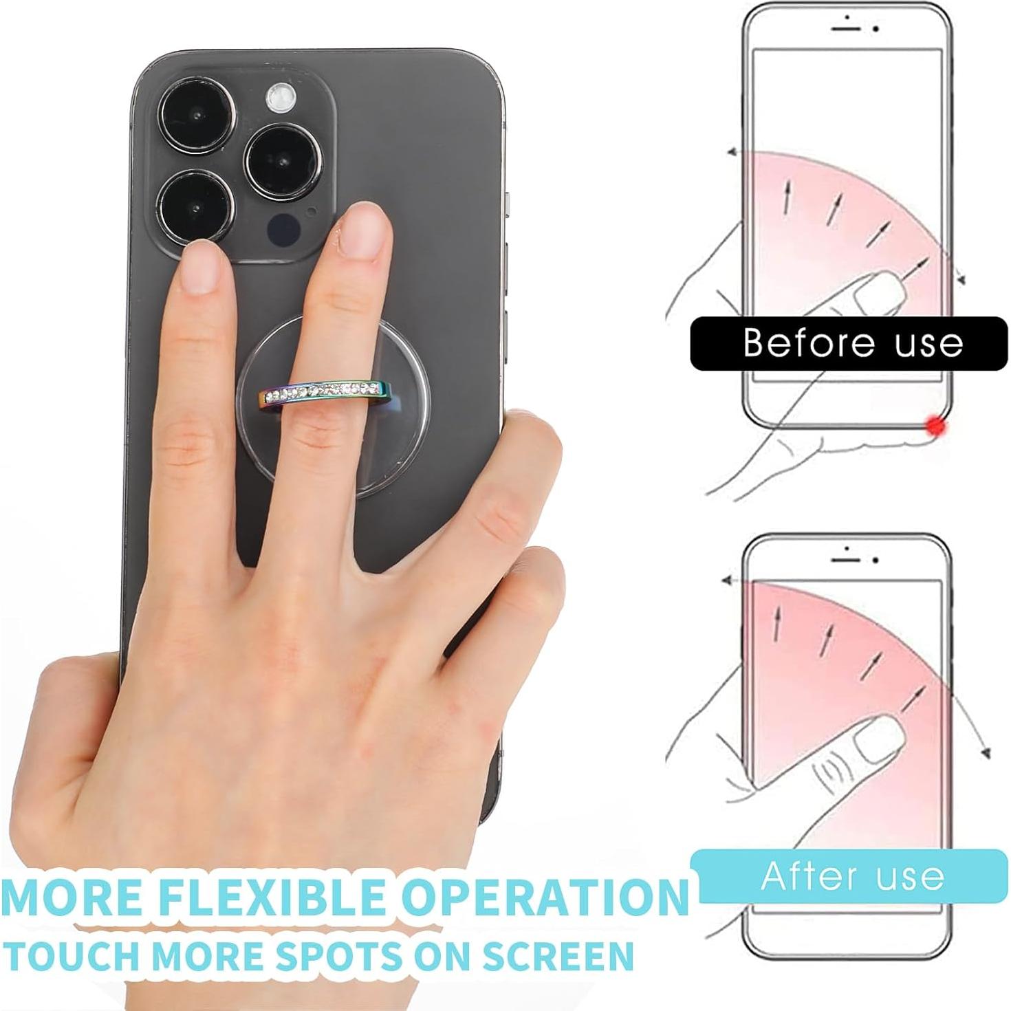 Soporte de Anillo para Teléfono Ymapinc - 4 Piezas, Rotación 360°