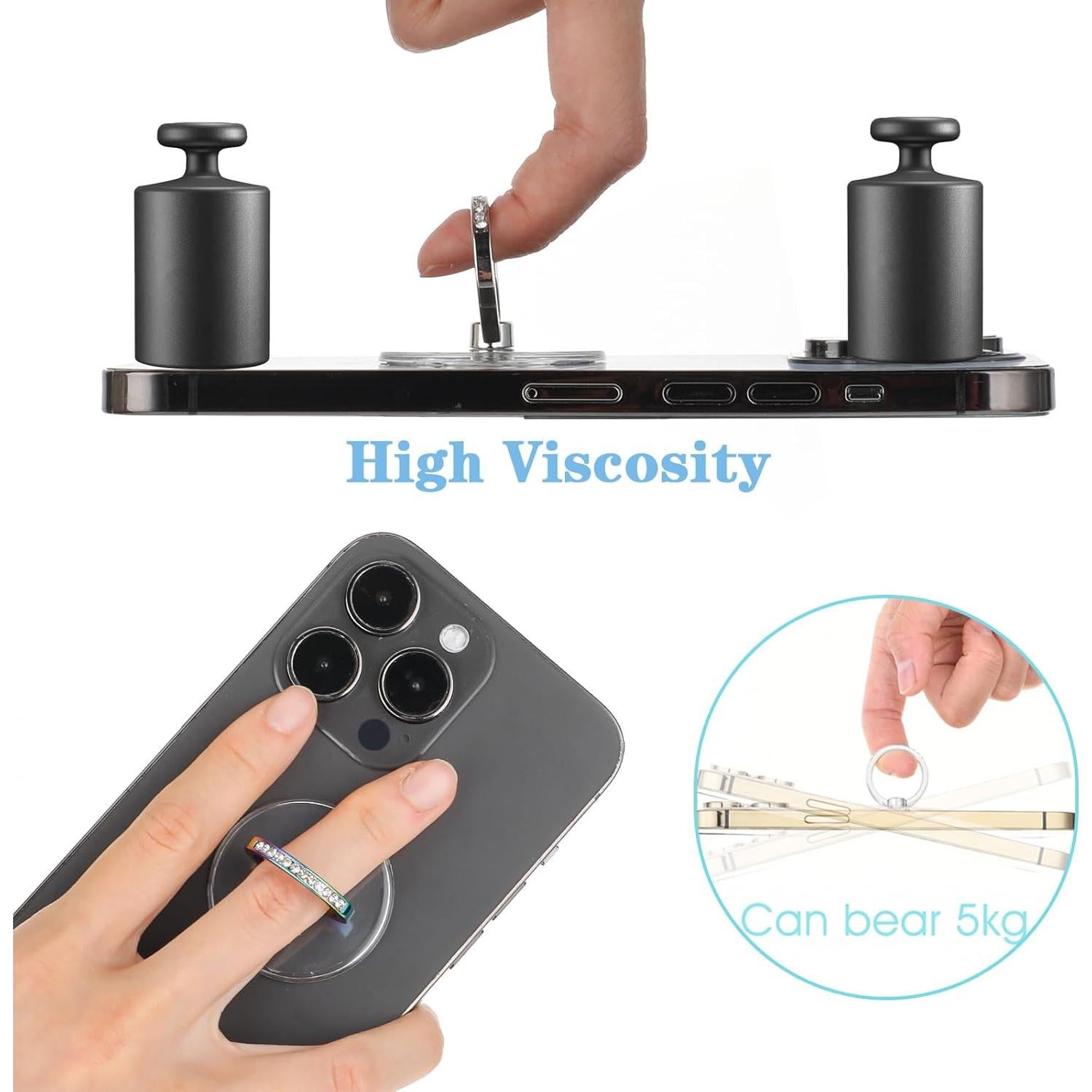 Soporte de Anillo para Teléfono Ymapinc - 4 Piezas, Rotación 360°