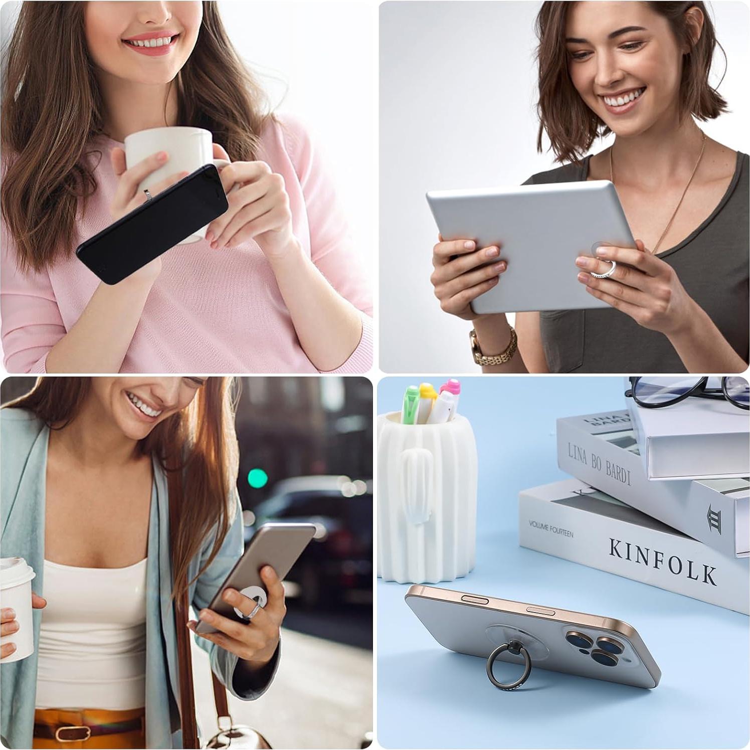 Soporte de Anillo para Teléfono Ymapinc - 4 Piezas, Rotación 360°