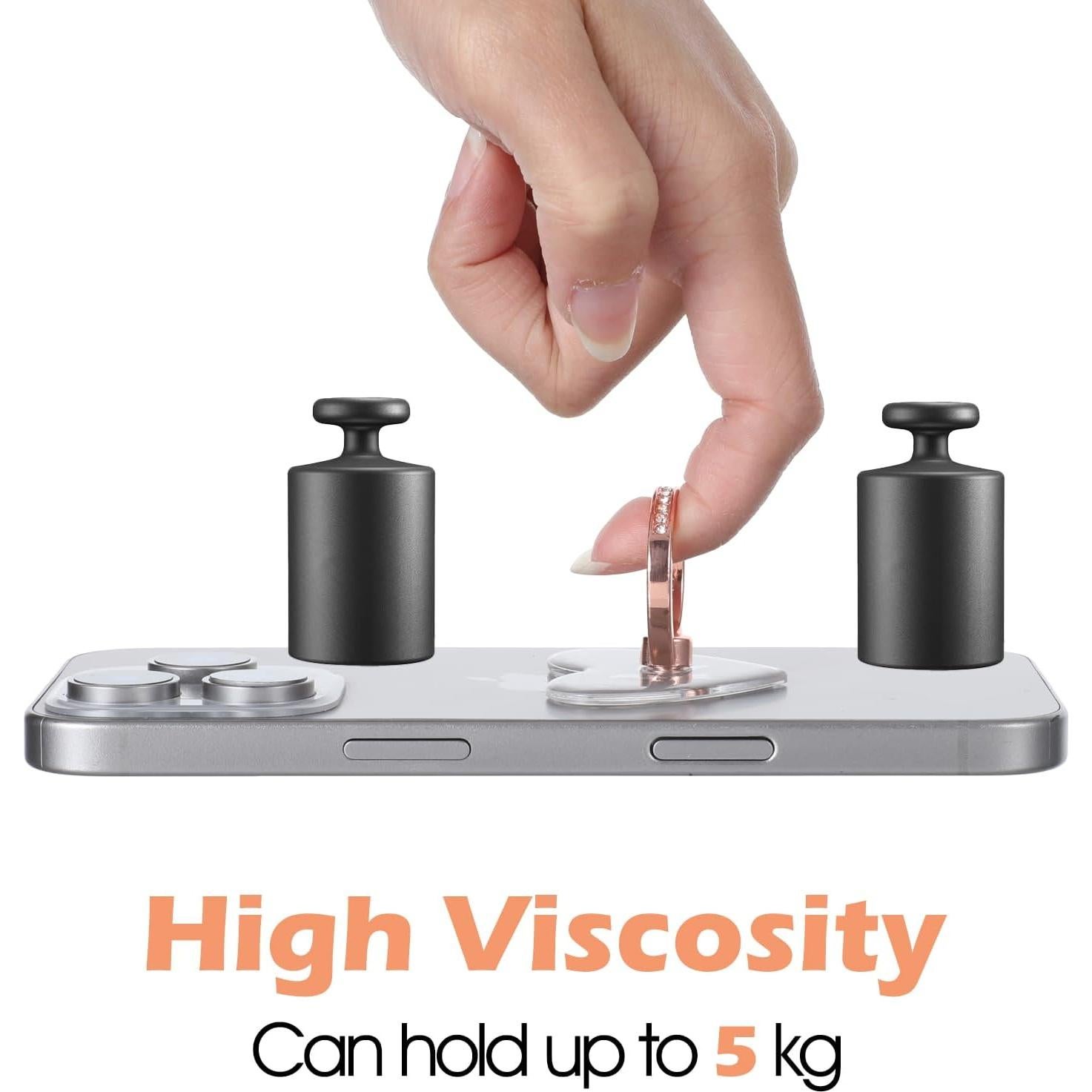 4 Anillos Soporte para Teléfono HJZHII Corazón Diamante 360°