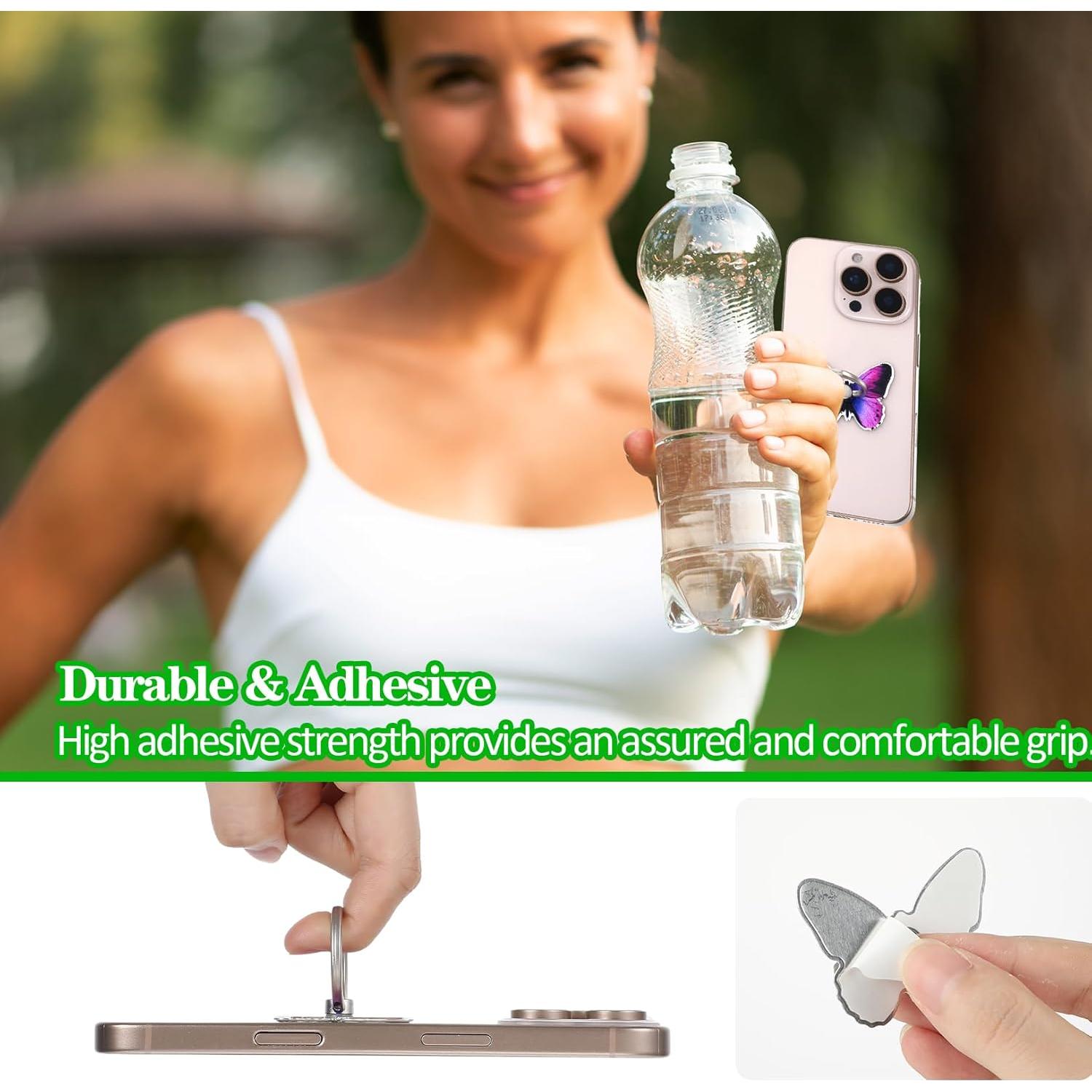 Soporte de anillo para teléfono Ymapinc en forma de mariposa - 3 piezas