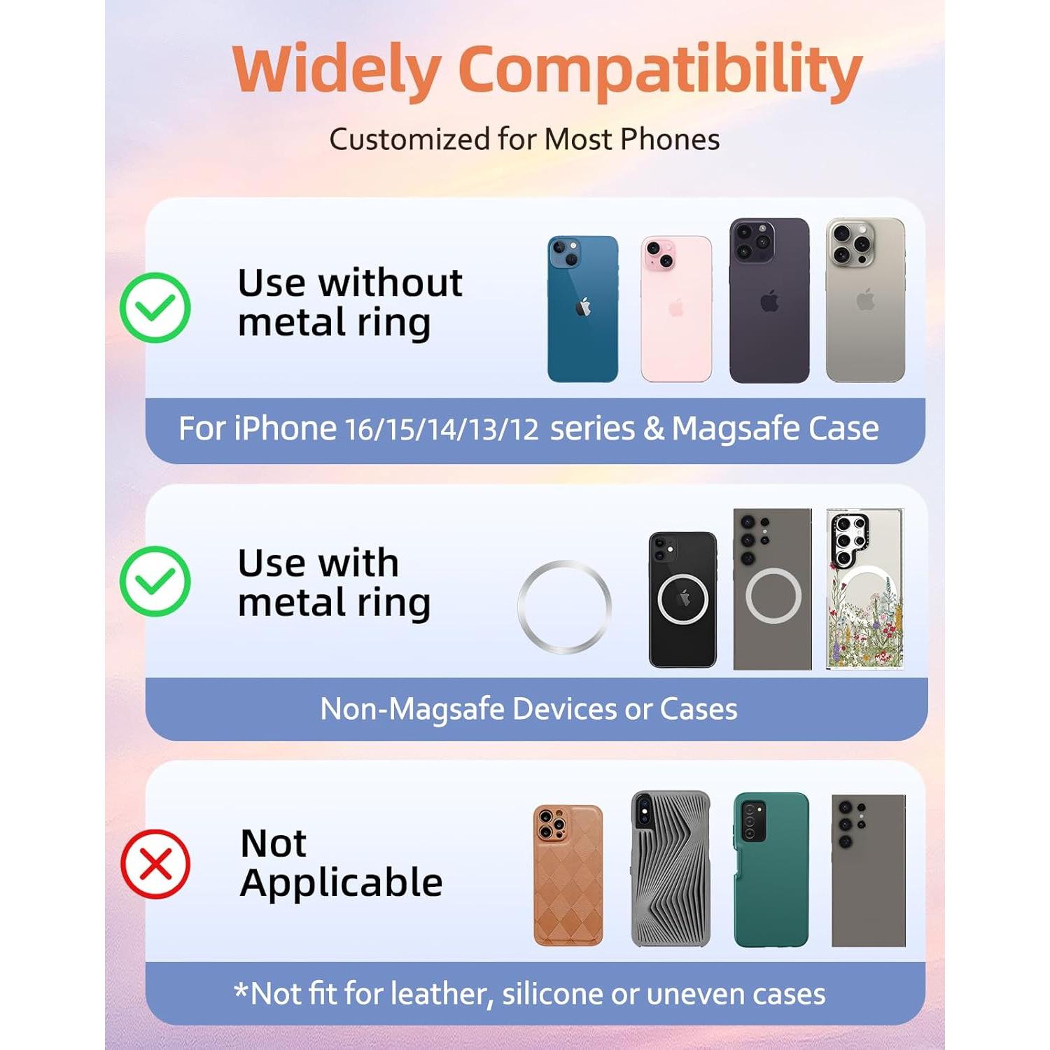 Soporte de Anillo Magnético Lotadilo para Teléfono Flor Púrpura