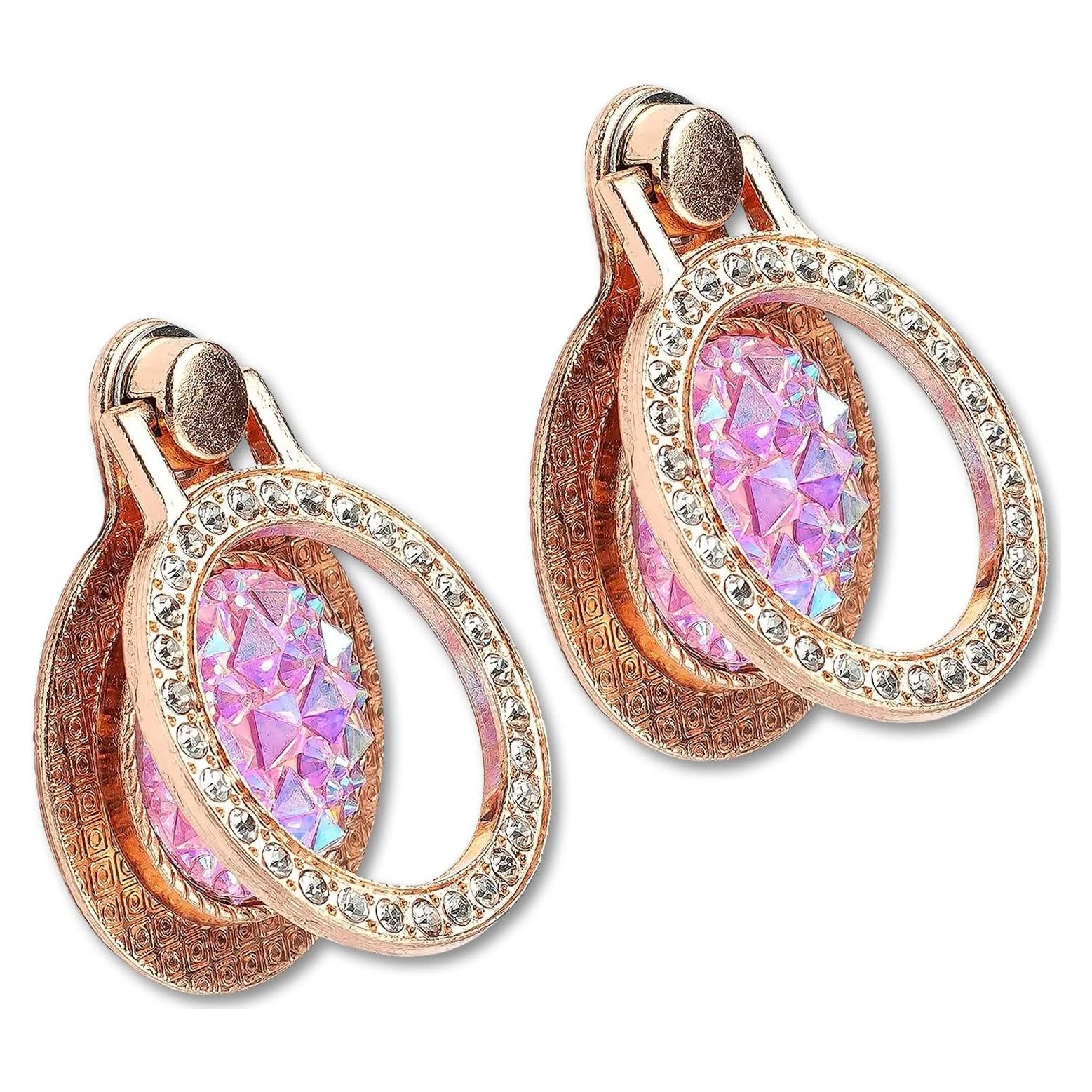 Soporte de Anillo para Teléfono Wansurs Oro Rosa 2 Pzs