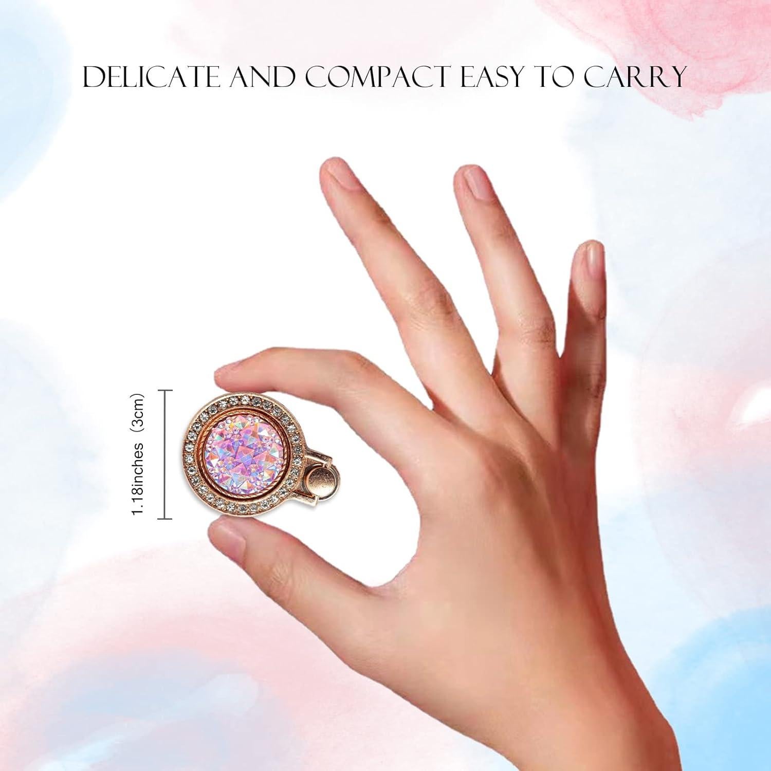 Soporte de Anillo para Teléfono Wansurs Oro Rosa 2 Pzs