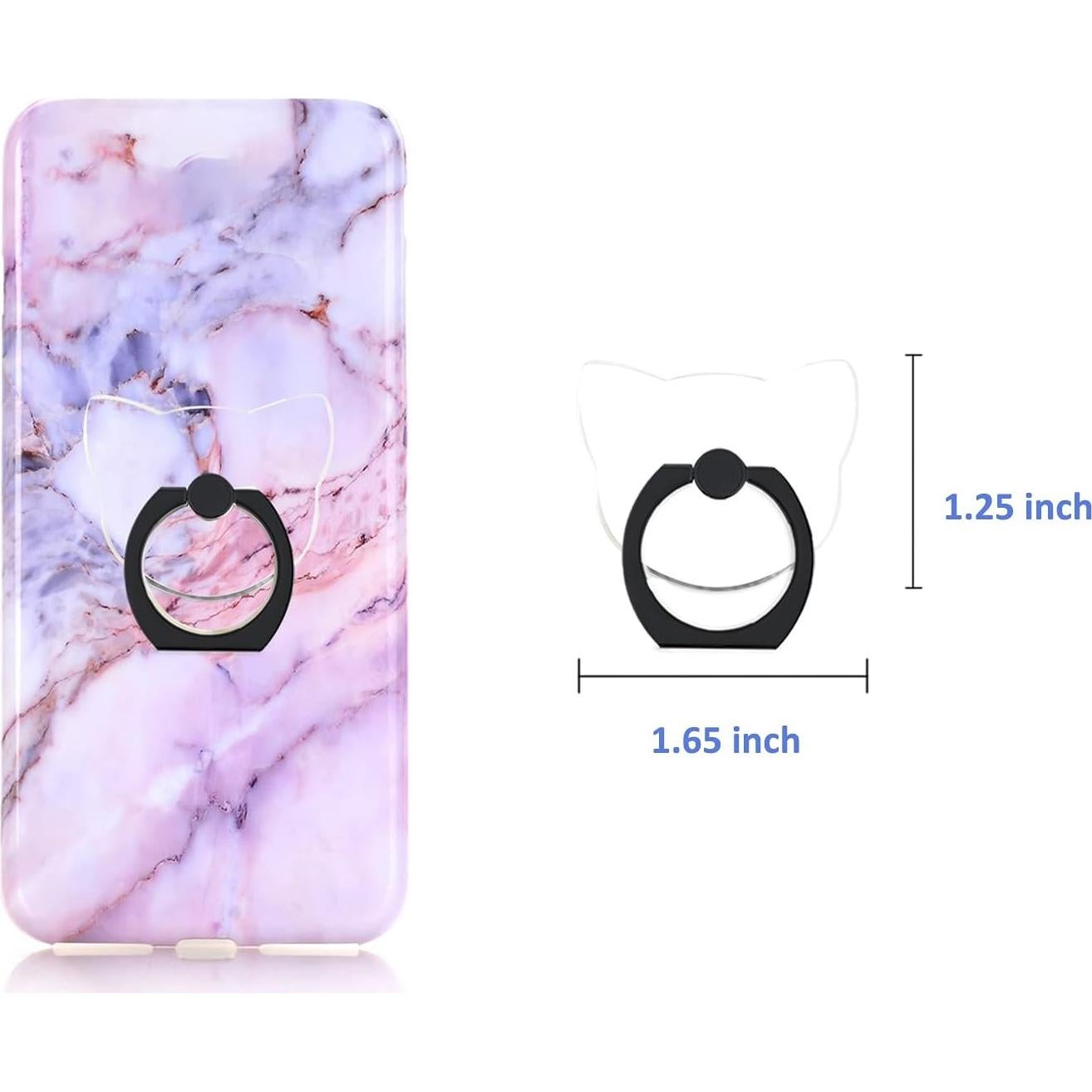 Soporte para teléfono con anillo de gato transparente - 3 colores