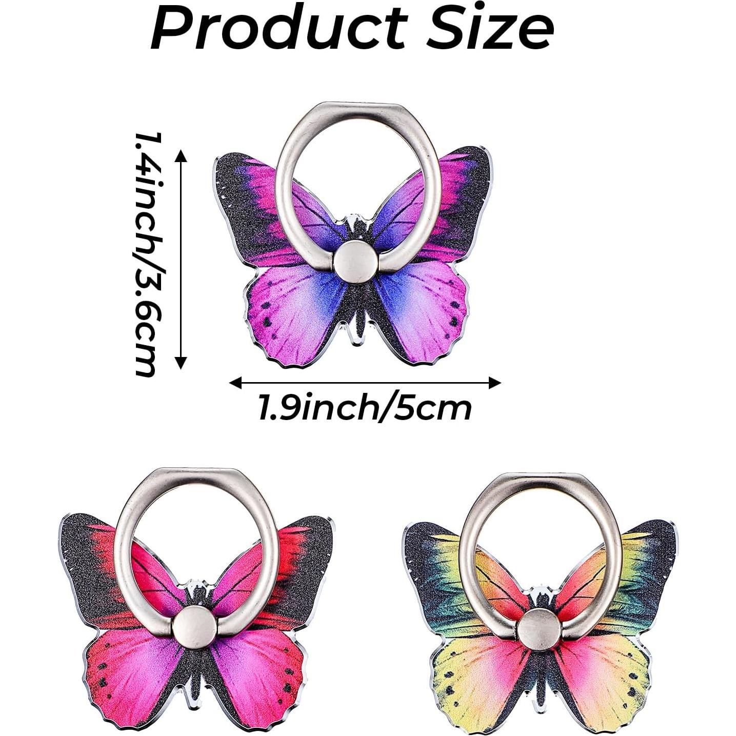 Soporte de Anillo para Teléfono Kifmurase 3 Pcs Mariposa