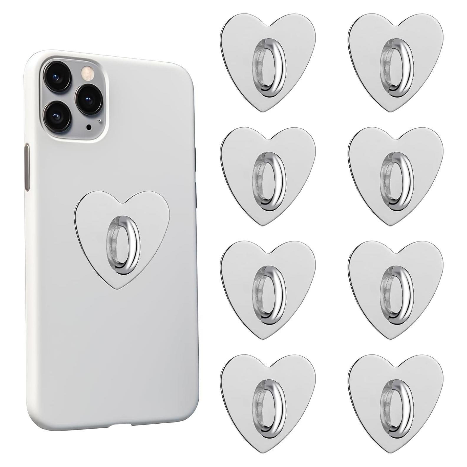 Soporte de Anillo para Teléfono Xinjoduz 8 Pcs Plata