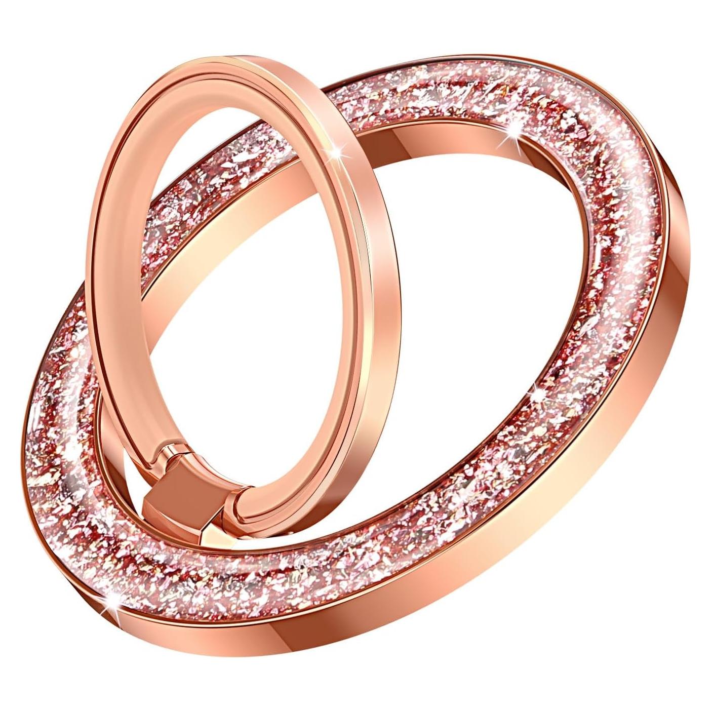 Soporte de Anillo Magnético Telaso Oro Rosa 360° Rotación