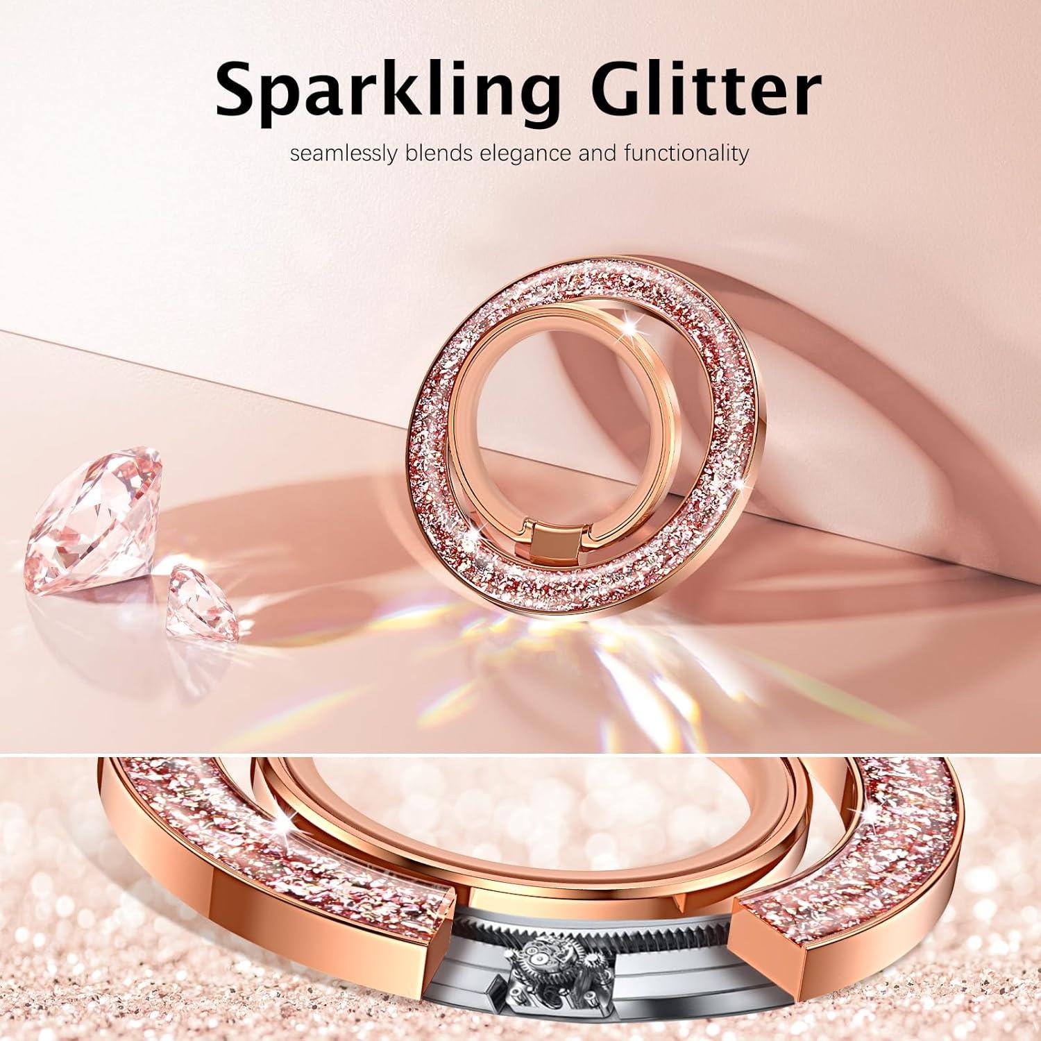 Soporte de Anillo Magnético Telaso Oro Rosa 360° Rotación