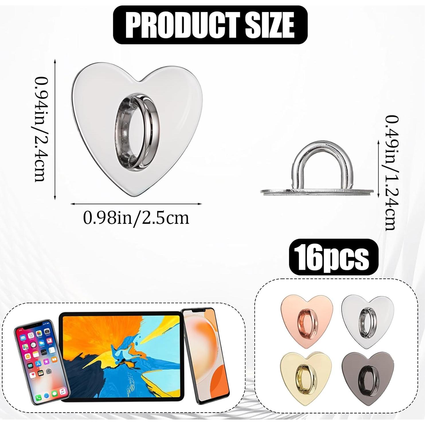 Soporte para Anillo de Teléfono Móvil Qianyu 16 Pcs Corazón