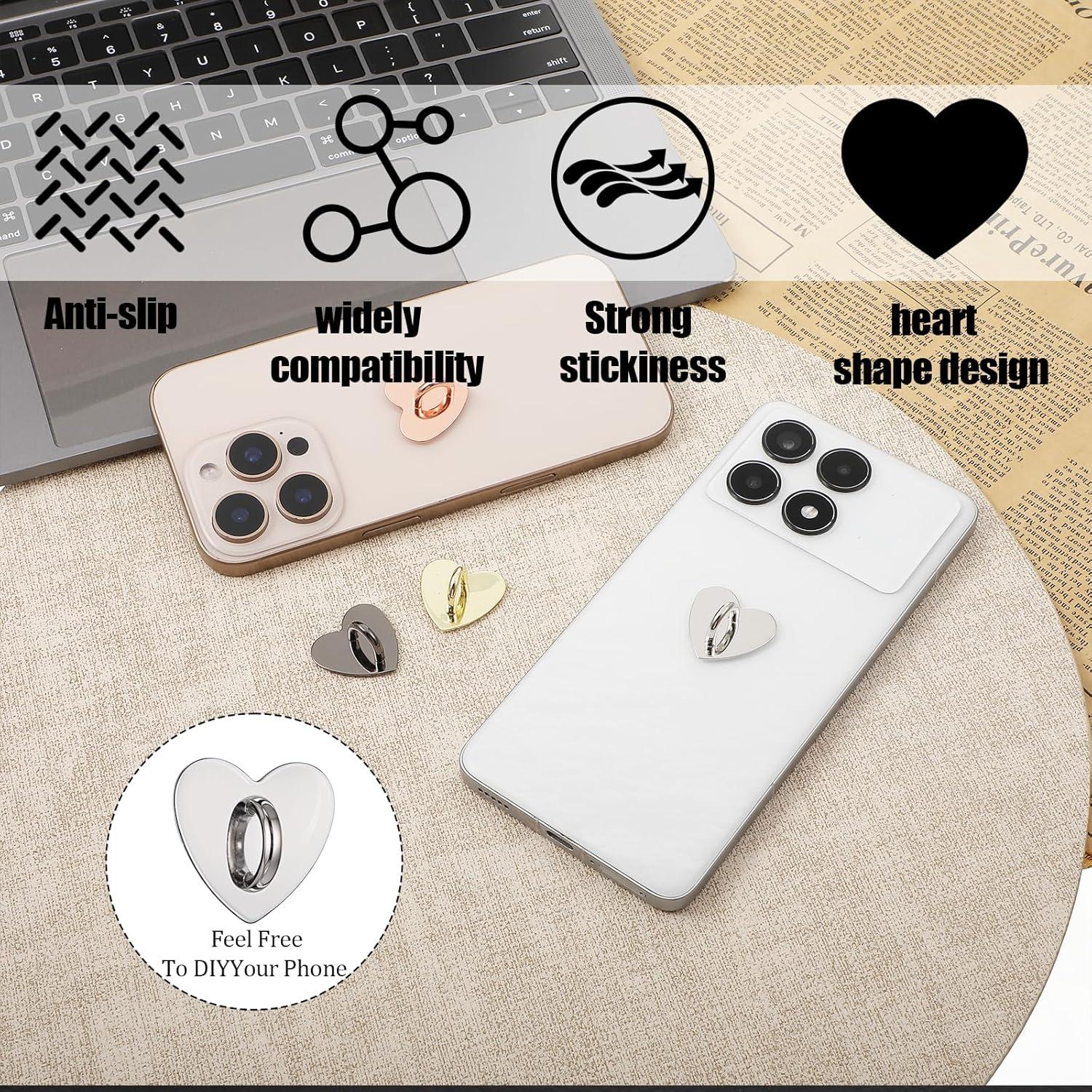 Soporte para Anillo de Teléfono Móvil Qianyu 16 Pcs Corazón