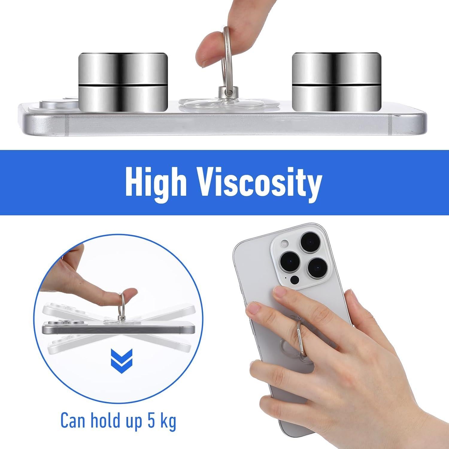 Soporte de Anillo para Teléfono Ymapinc 4 Pcs Transparente