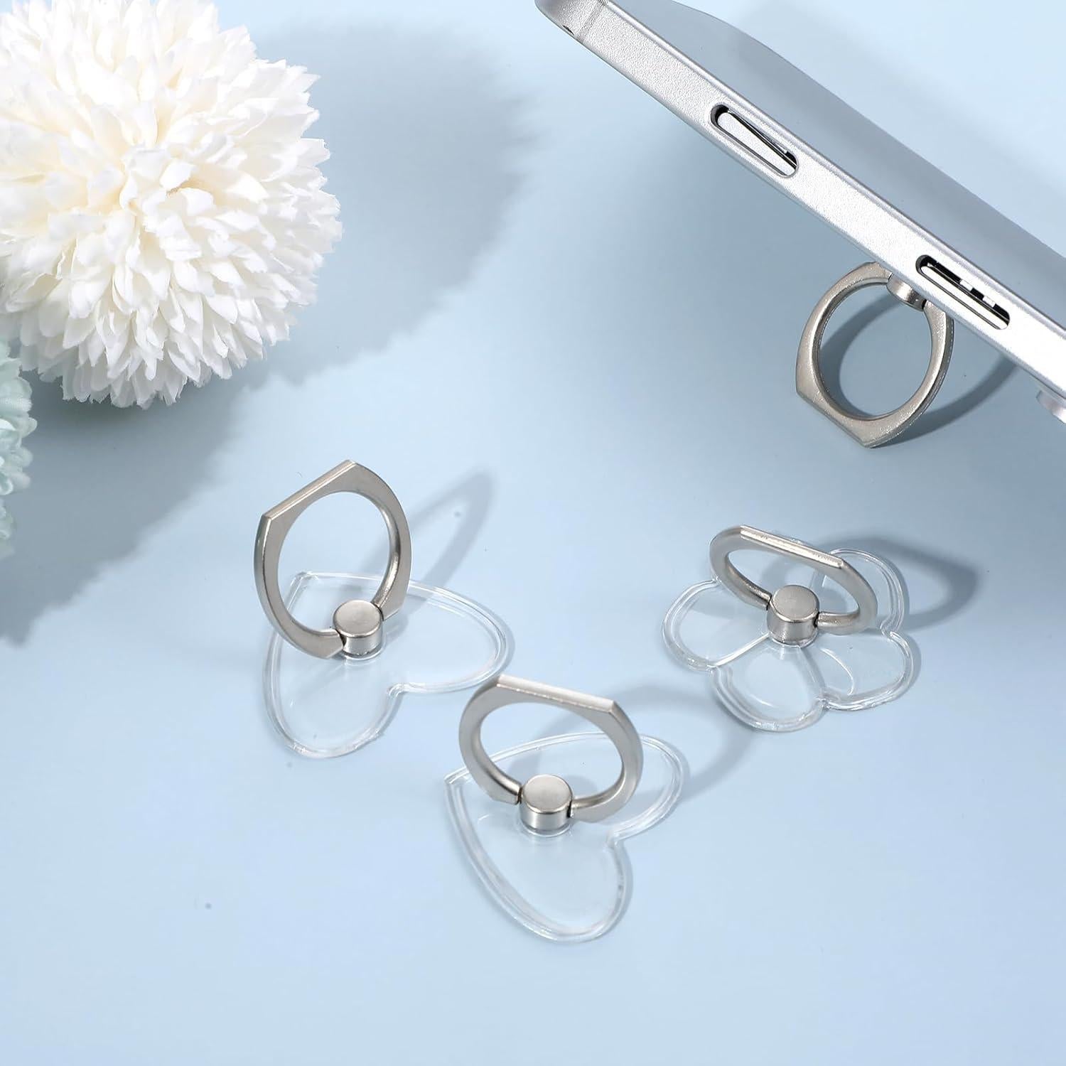 Soporte de Anillo para Teléfono Ymapinc 4 Pcs Transparente