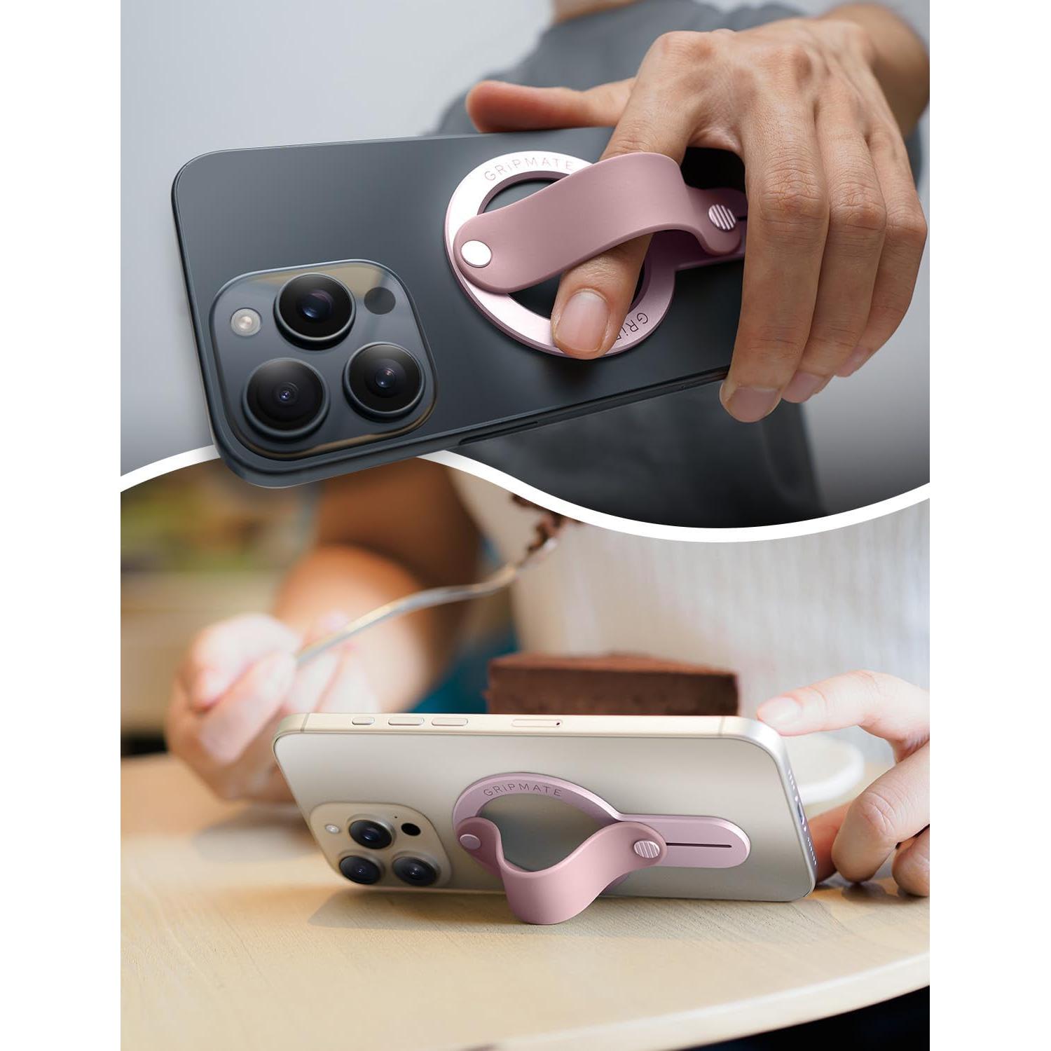 Soporte Magnético para Teléfono GripMate Rosa - Compatible iPhone 16