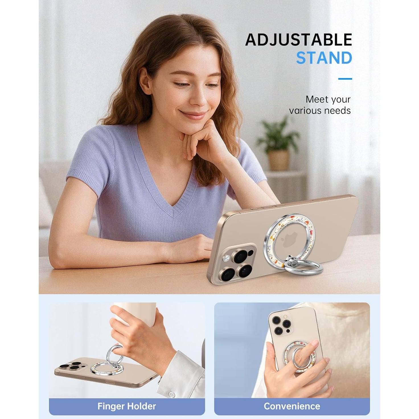 Soporte de Anillo Magnético LISEVO Hongo Floral para iPhone