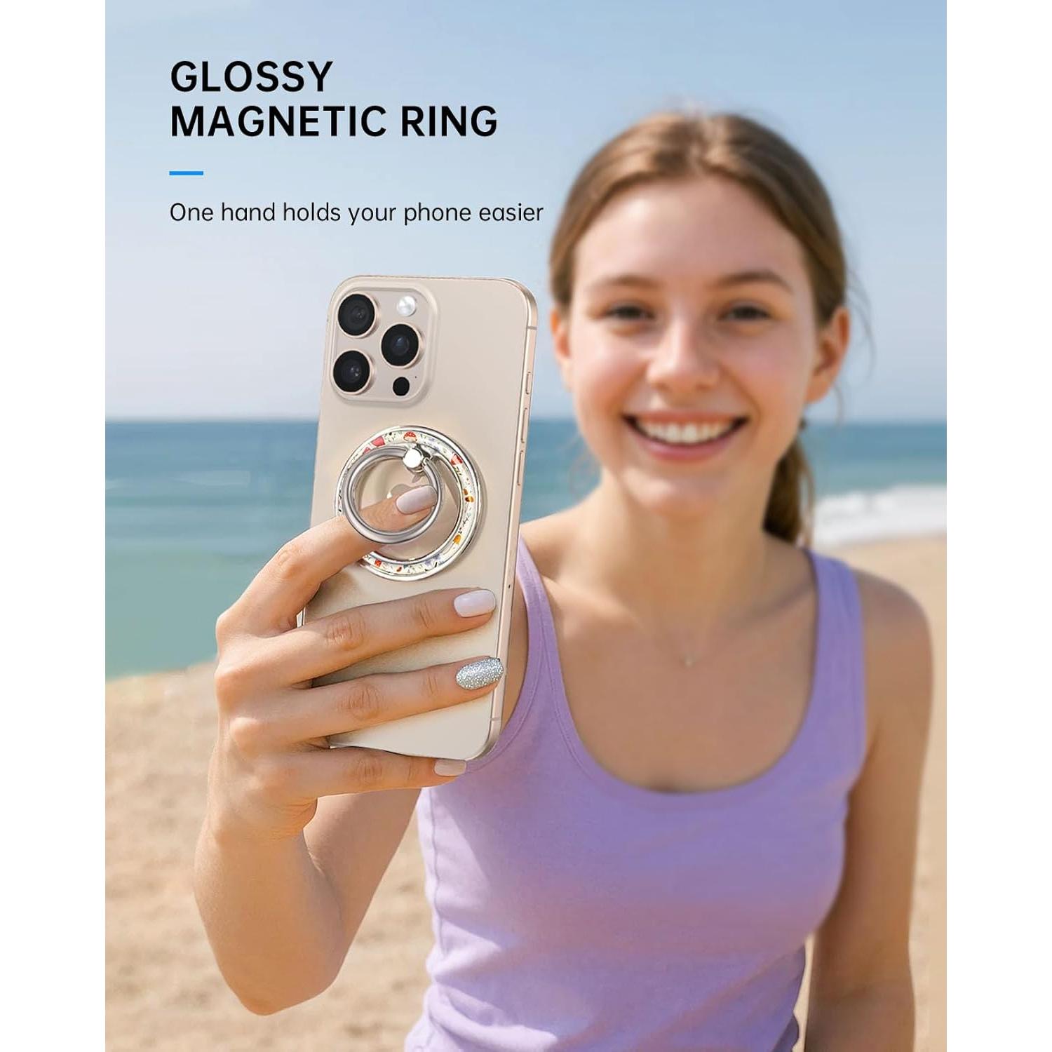 Soporte de Anillo Magnético LISEVO Hongo Floral para iPhone