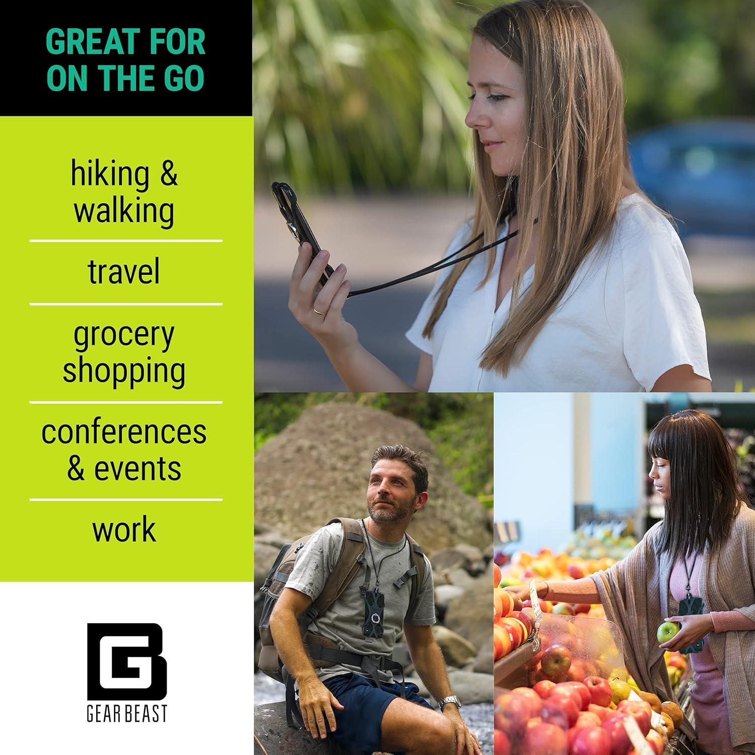 Soporte Lanyard Universal Gear Beast para Smartphone Negro