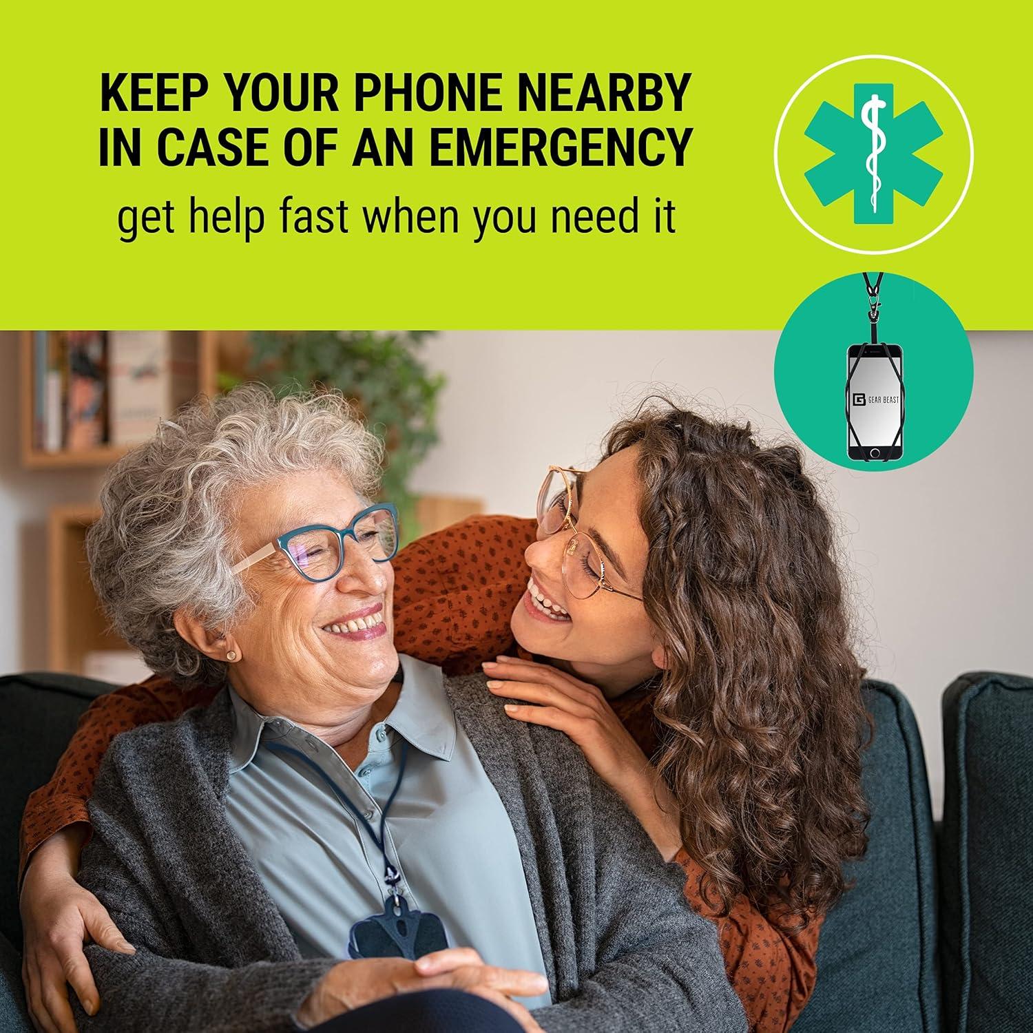 Soporte Lanyard Universal Gear Beast para Smartphone Negro