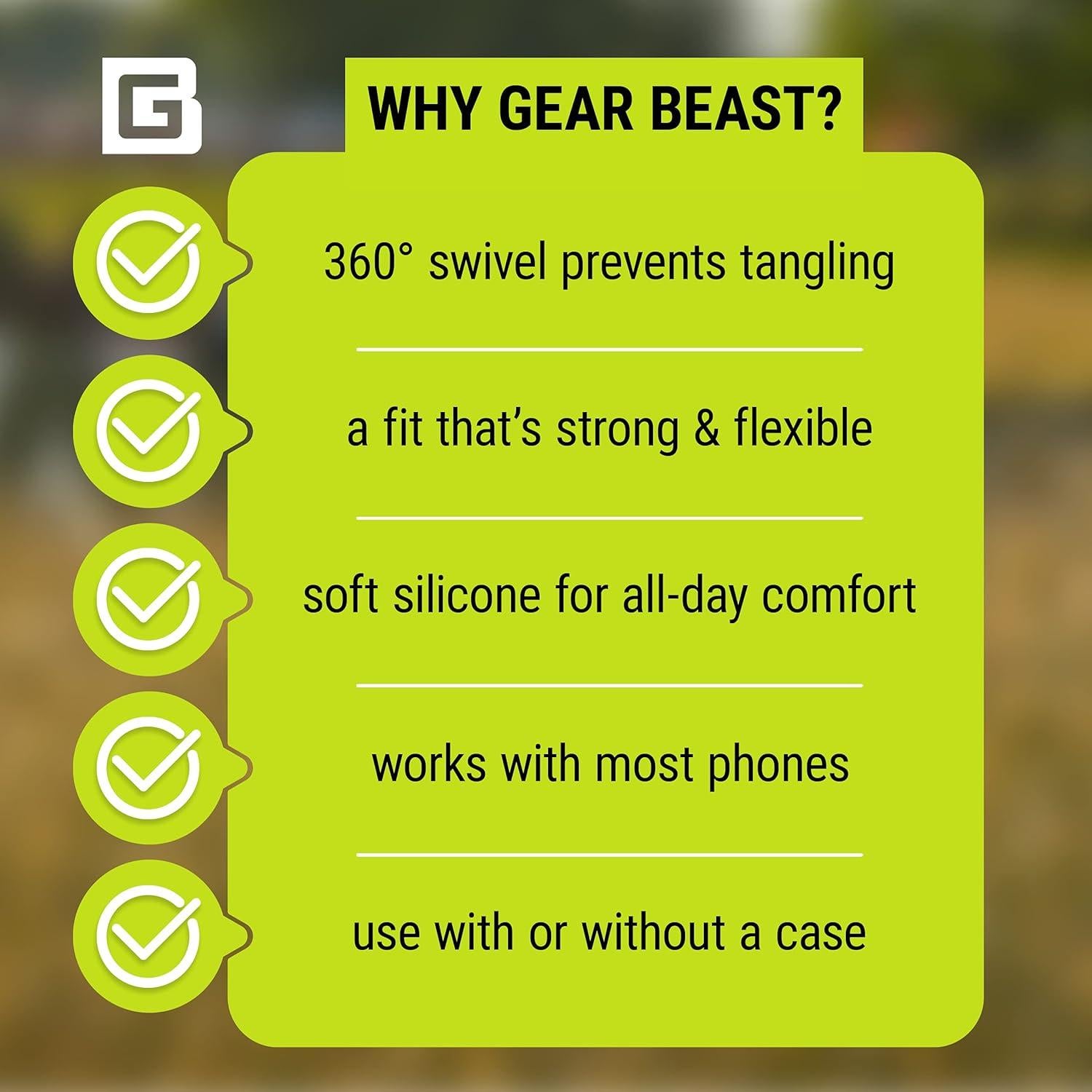 Soporte Lanyard Universal Gear Beast para Smartphone Negro