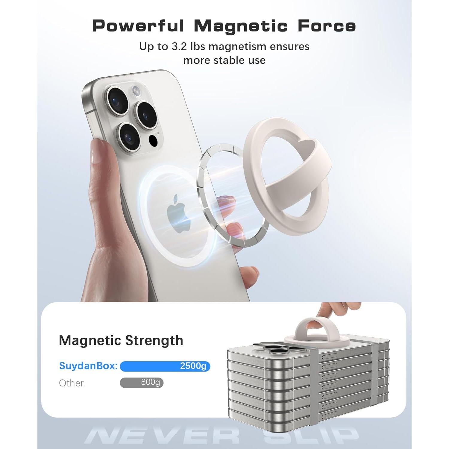 Agarrador Magnético SuydanBox para Teléfono iPhone 16/15/14/13/12