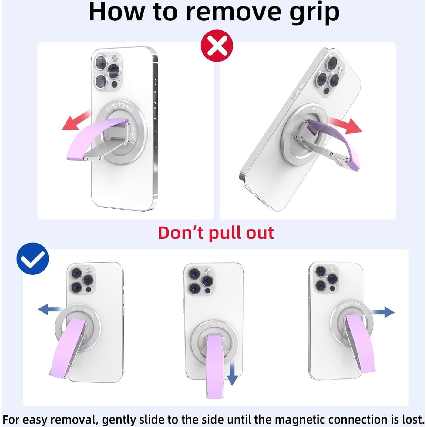 Soporte Magnético para Teléfonos Respected Bro - Púrpura