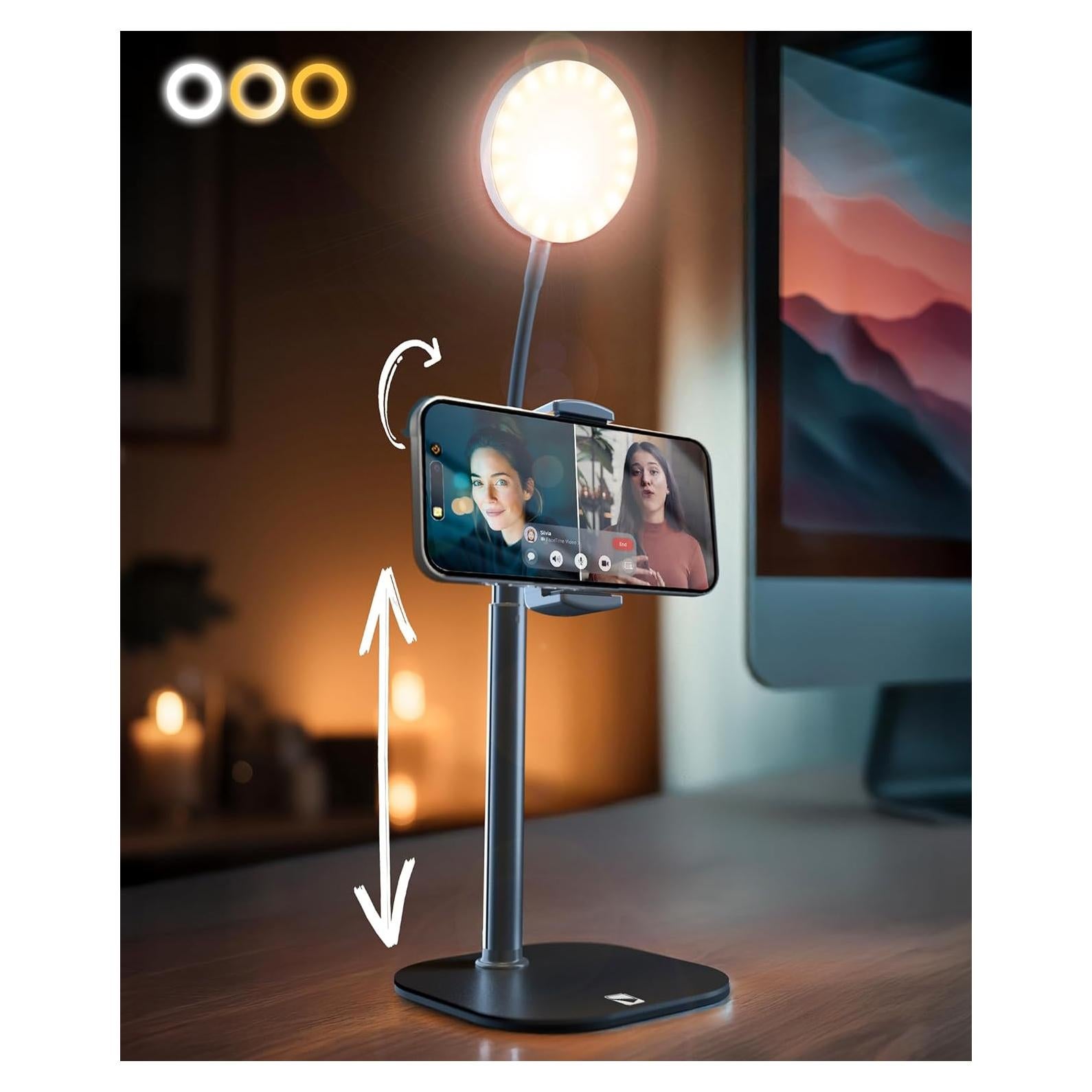 Soporte para Teléfono con Luz LED ChatStand Halo 9-14"