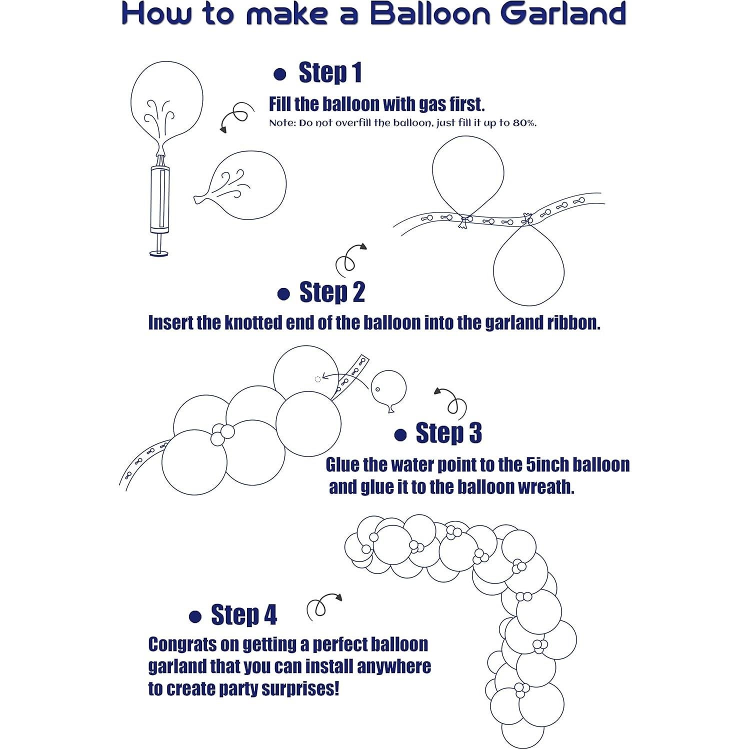 Kit de Arco de Globos 135 Piezas Vaquero Azul BALONAR