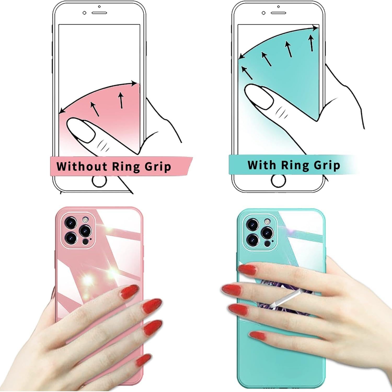 Printed Marble Purple Phone Holder Ring Grips, Finger Ring Stand for Cell Phone Tablet