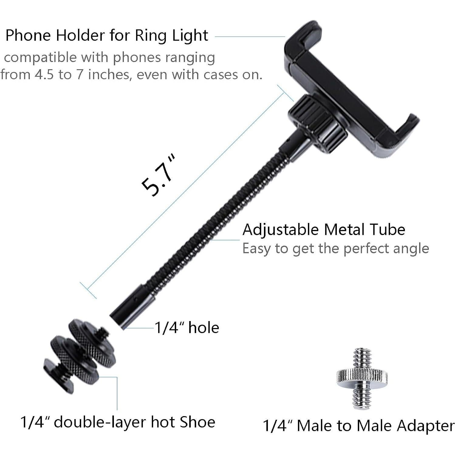 Soporte Universal para Teléfono Luz de Anillo MS-18B 14cm