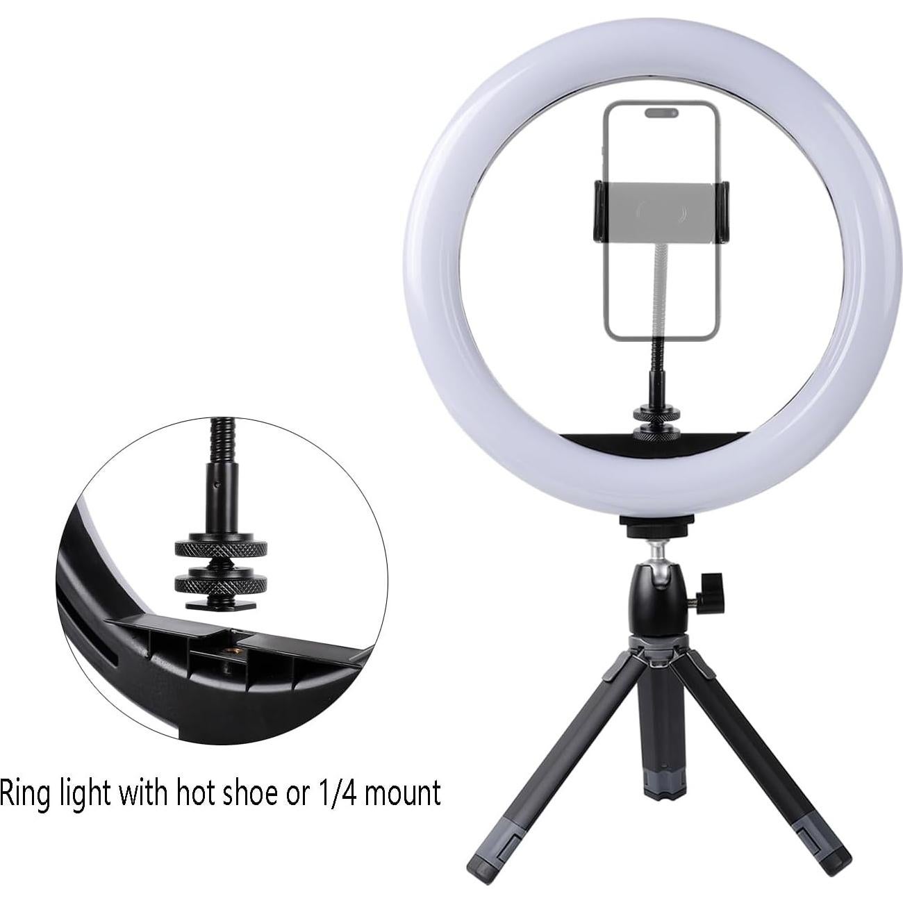 Soporte Universal para Teléfono Luz de Anillo MS-18B 14cm