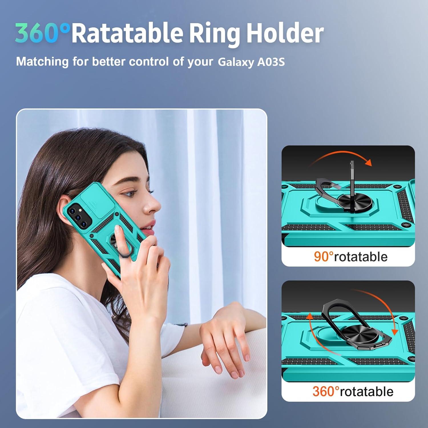 Funda Samsung Galaxy A03S Grado Militar con Tapa Deslizante