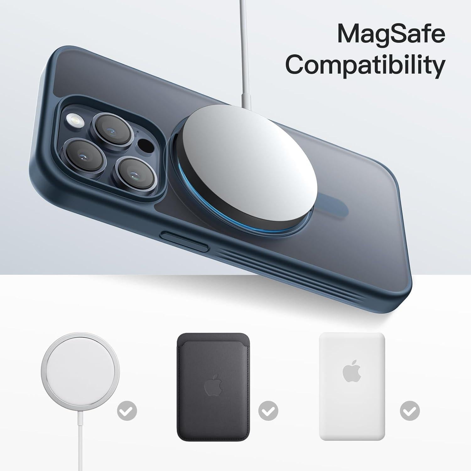 Funda JETech para iPhone 15 Pro Max 6.7" con Soporte Rotatable