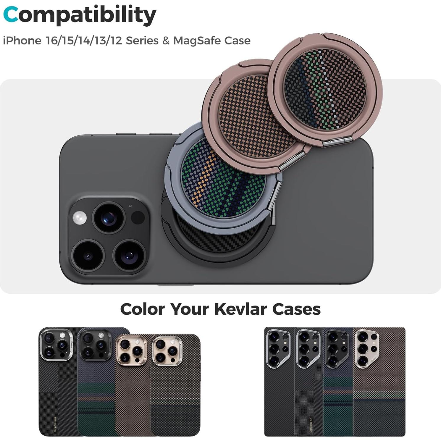 Soporte Magnético BENKS ArmorPop para iPhone MagSafe 600D Negro